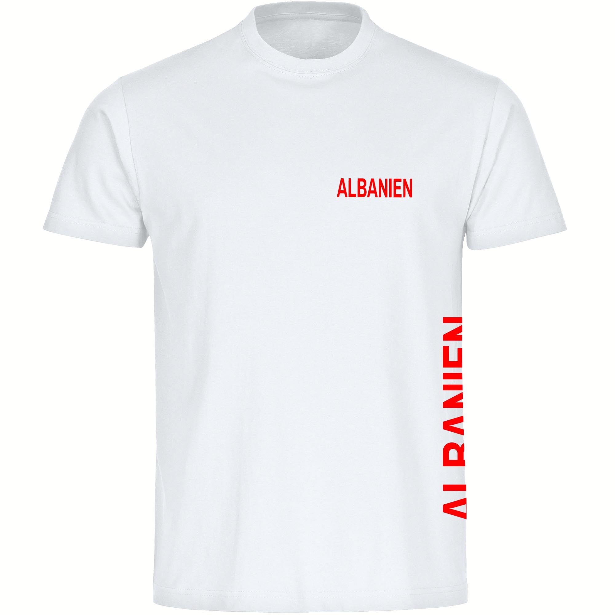 multifanshop Kinder T-Shirt - Albanien - Brust & Seite - Druck rot - Kind - Bild 1