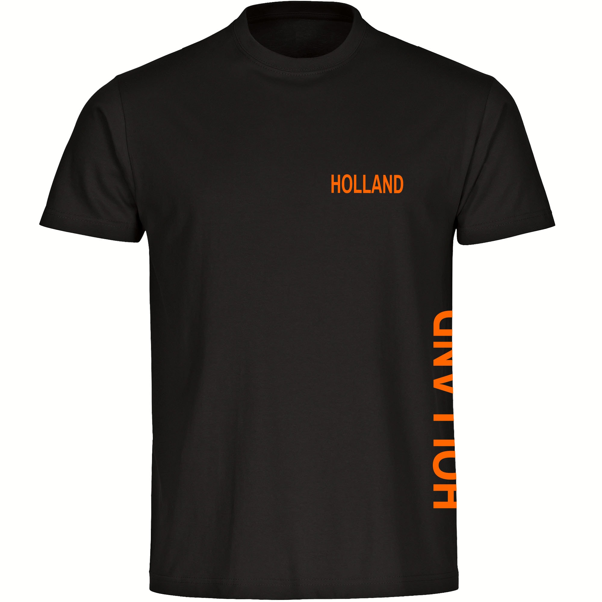 multifanshop Herren T-Shirt - Holland - Brust & Seite - Druck orange - M&auml;nner - Bild 1