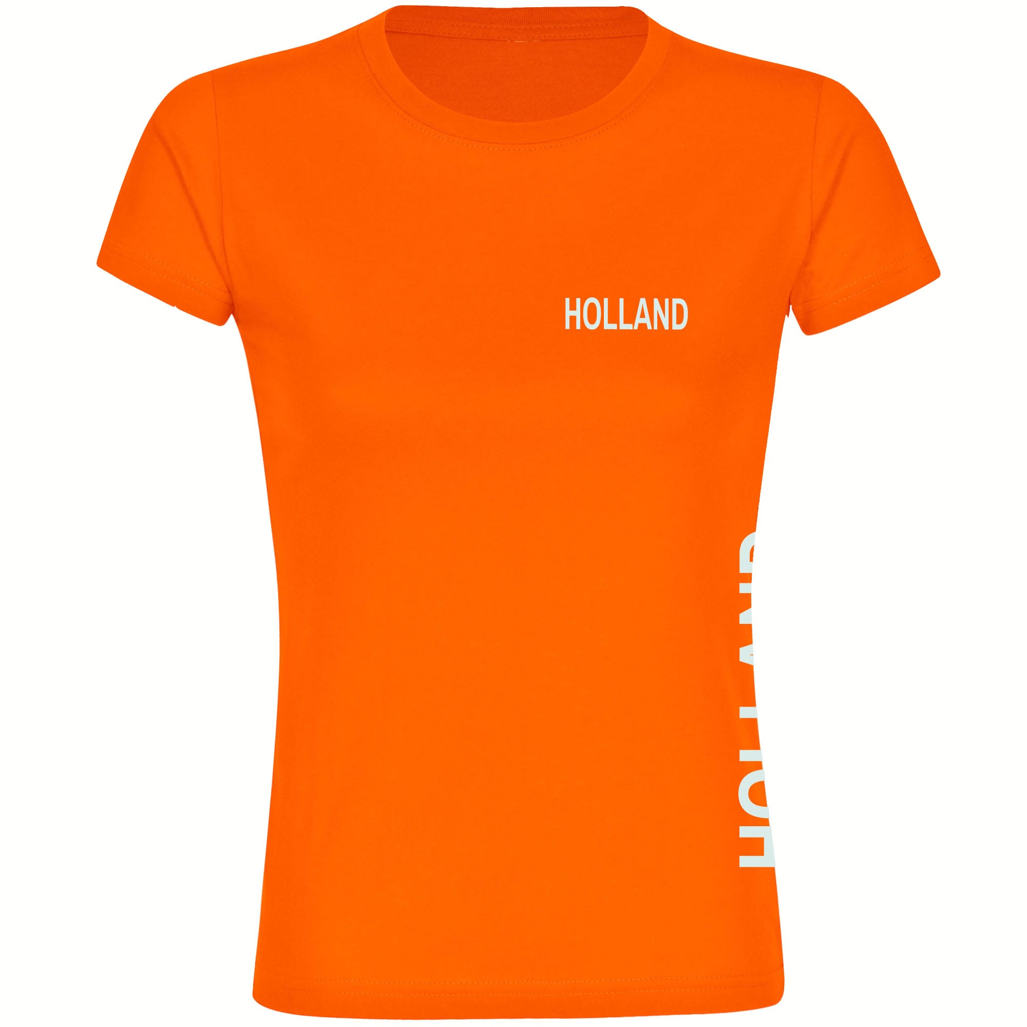 multifanshop Damen T-Shirt - Holland - Brust & Seite - Druck wei&szlig; - Frauen - Bild 1