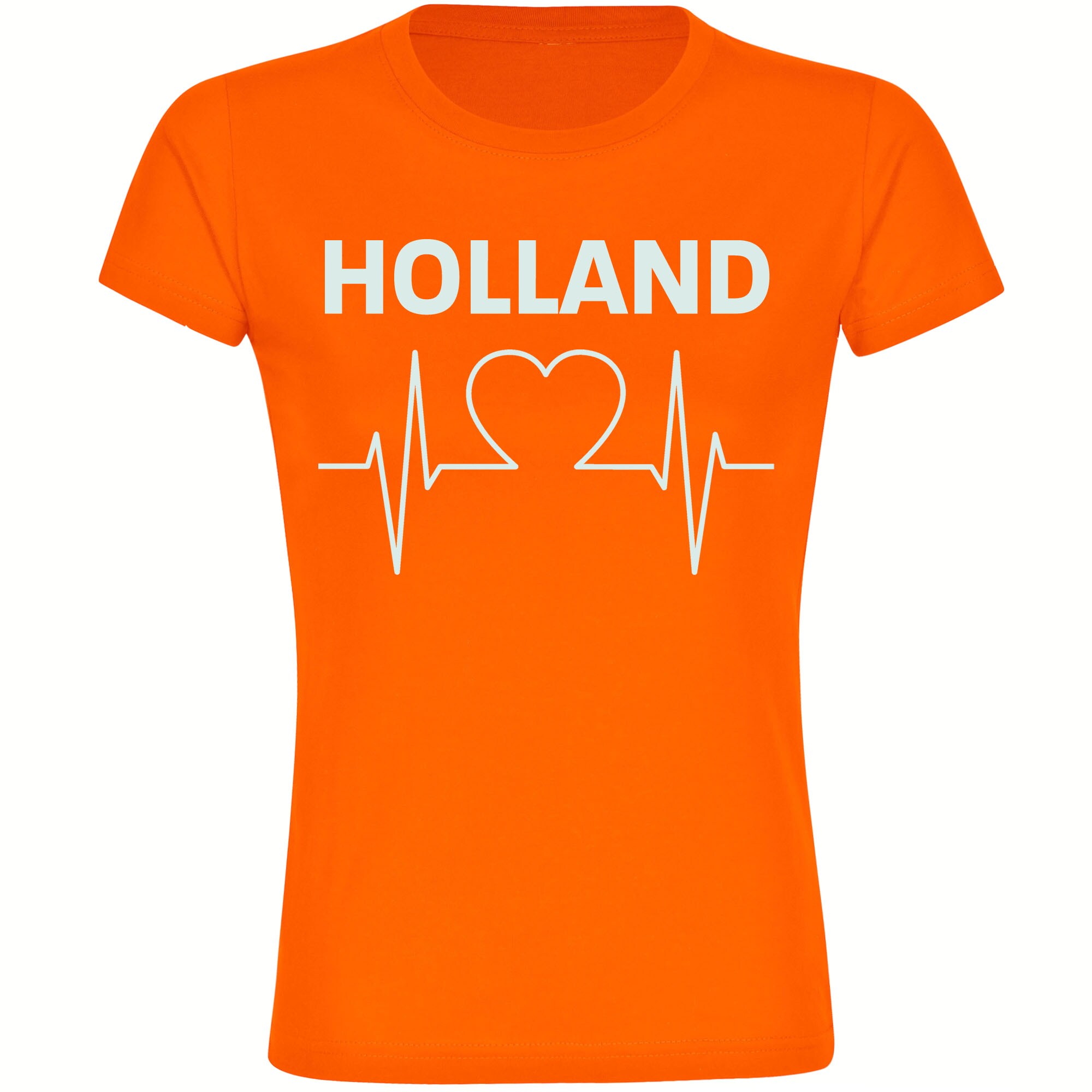 multifanshop Damen T-Shirt - Holland - Herzschlag - Druck wei&szlig; - Frauen - Bild 1