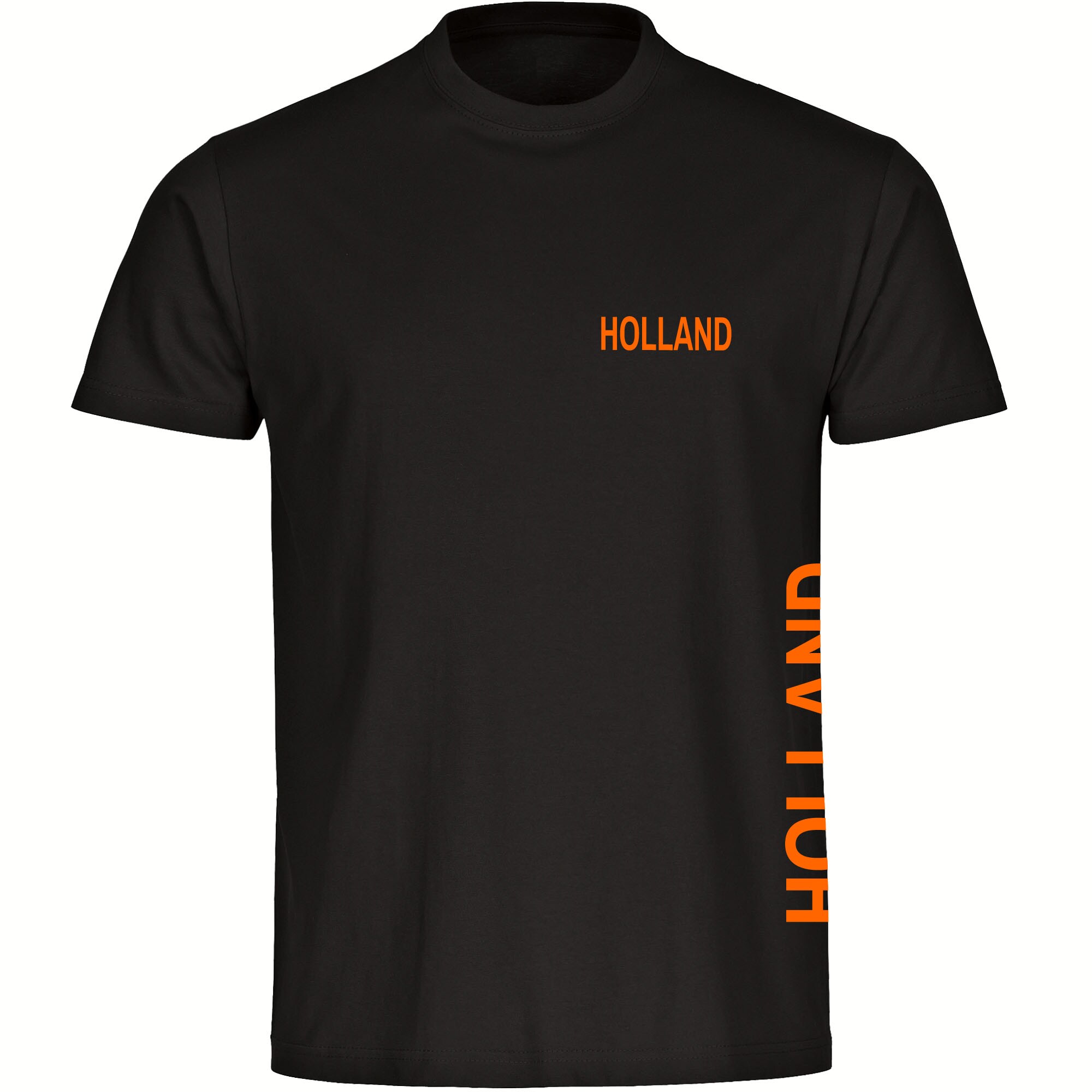 multifanshop Kinder T-Shirt - Holland - Brust & Seite - Druck orange - Kind - Bild 1