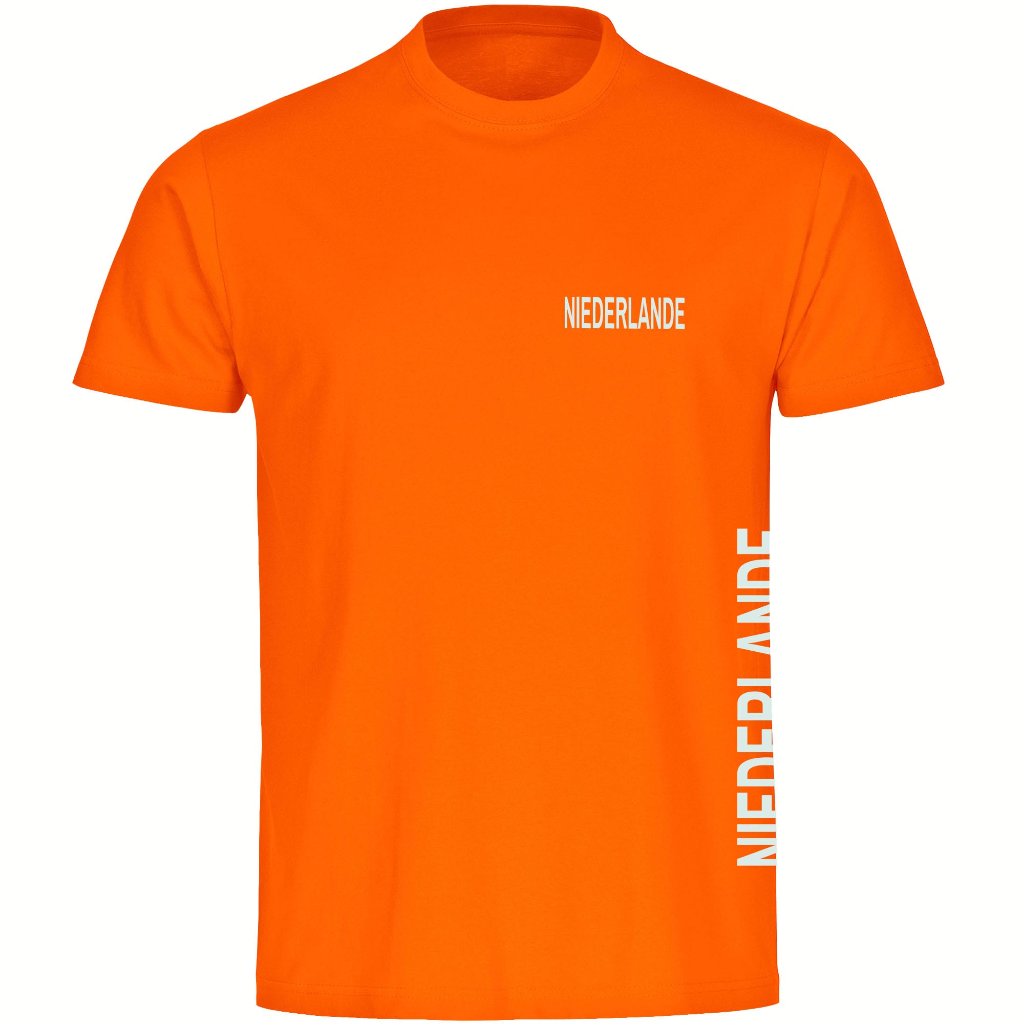 multifanshop Herren T-Shirt - Niederlande - Brust & Seite - Druck wei&szlig; - M&auml;nner - Bild 1