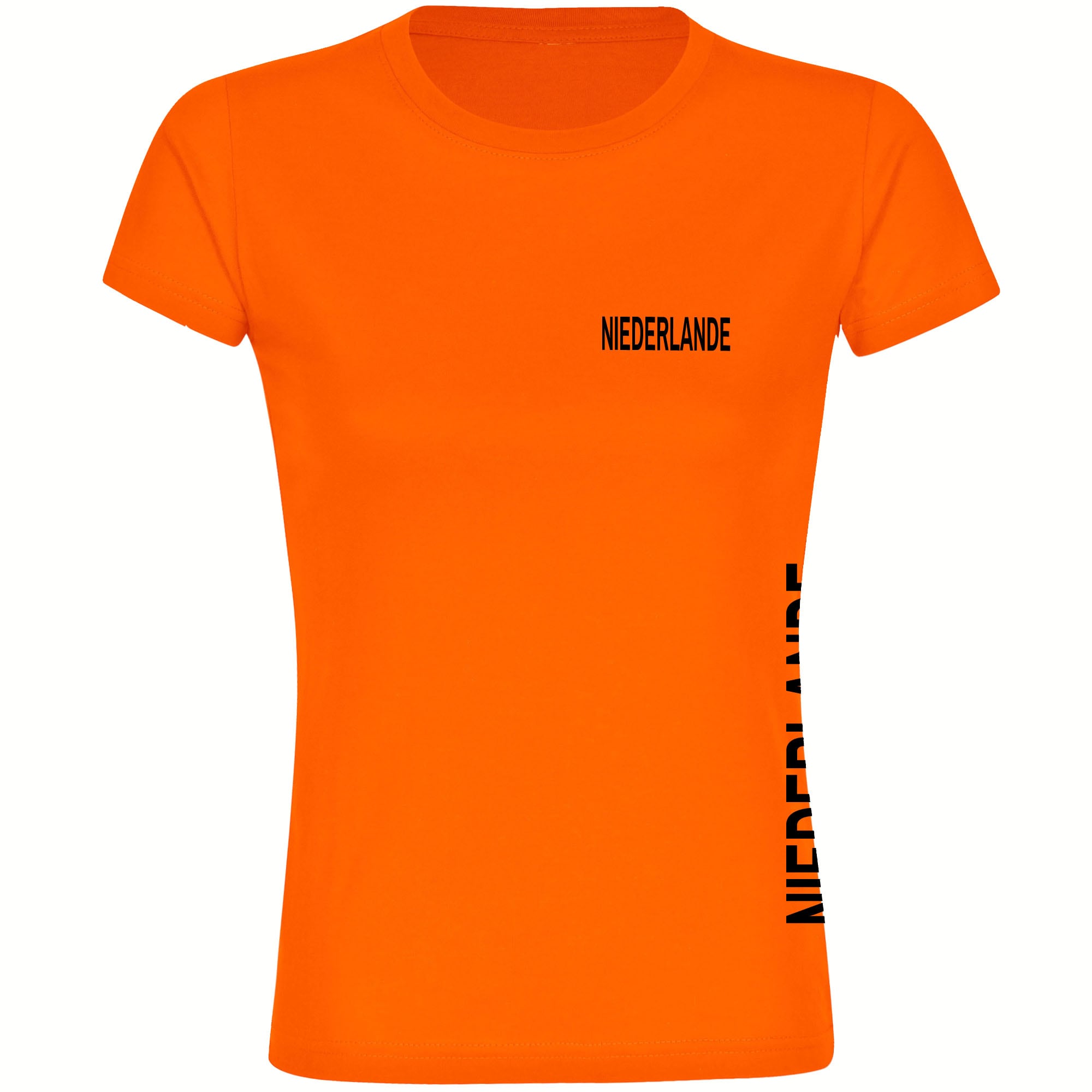 multifanshop Damen T-Shirt - Niederlande - Brust & Seite - Druck schwarz - Frauen - Bild 1