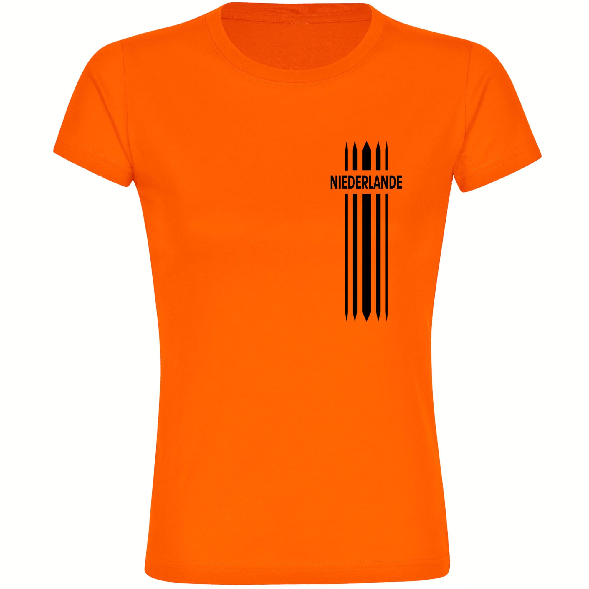 multifanshop Damen T-Shirt - Niederlande - Streifen - Druck schwarz - Frauen - Bild 1