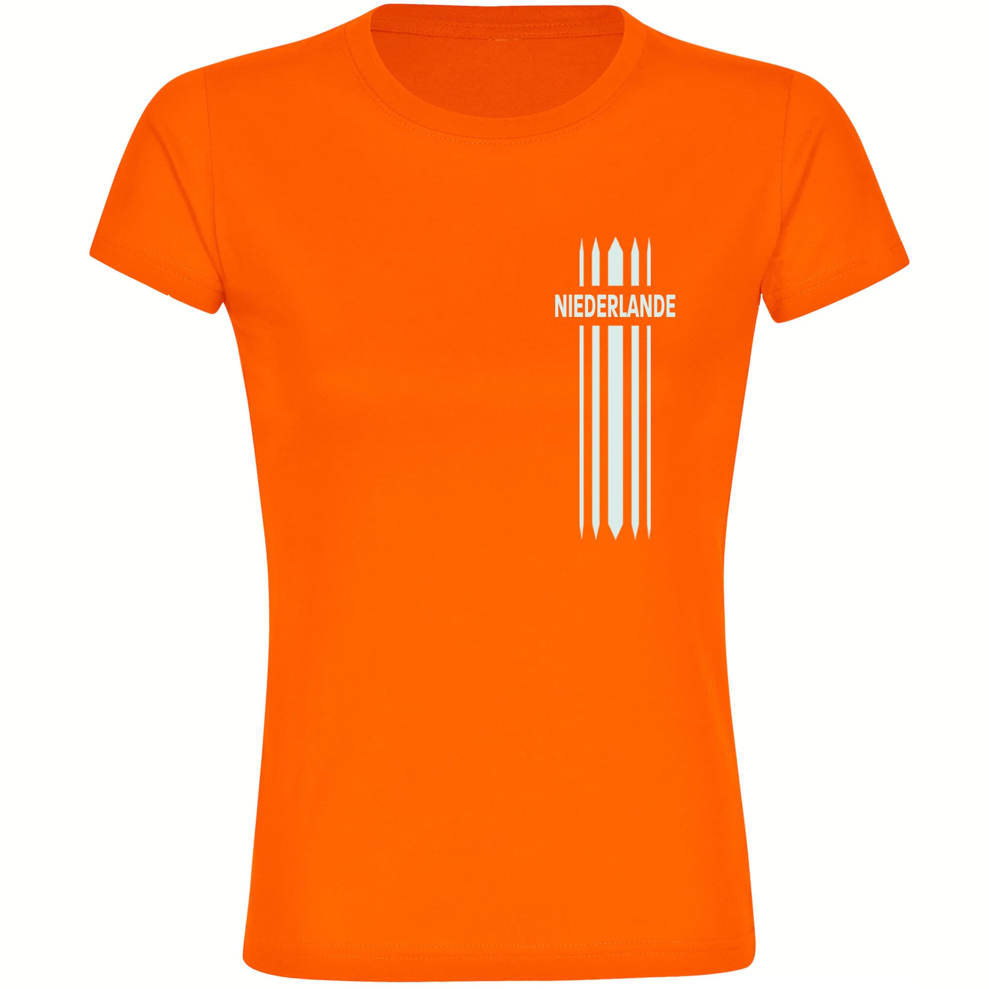 multifanshop Damen T-Shirt - Niederlande - Streifen - Druck wei&szlig; - Frauen - Bild 1