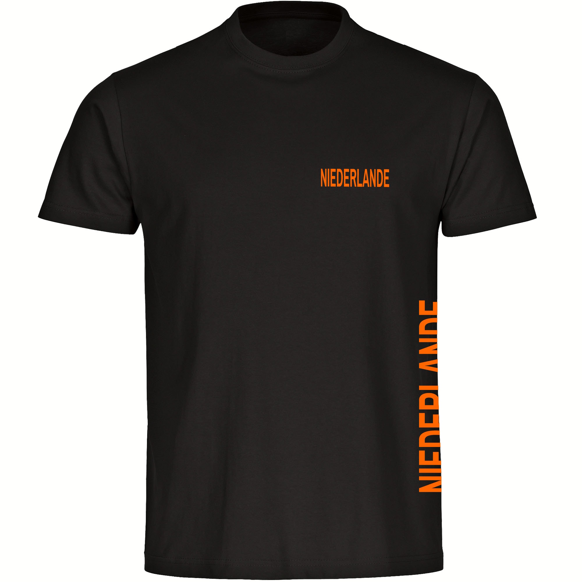 multifanshop Kinder T-Shirt - Niederlande - Brust & Seite - Druck orange - Kind - Bild 1