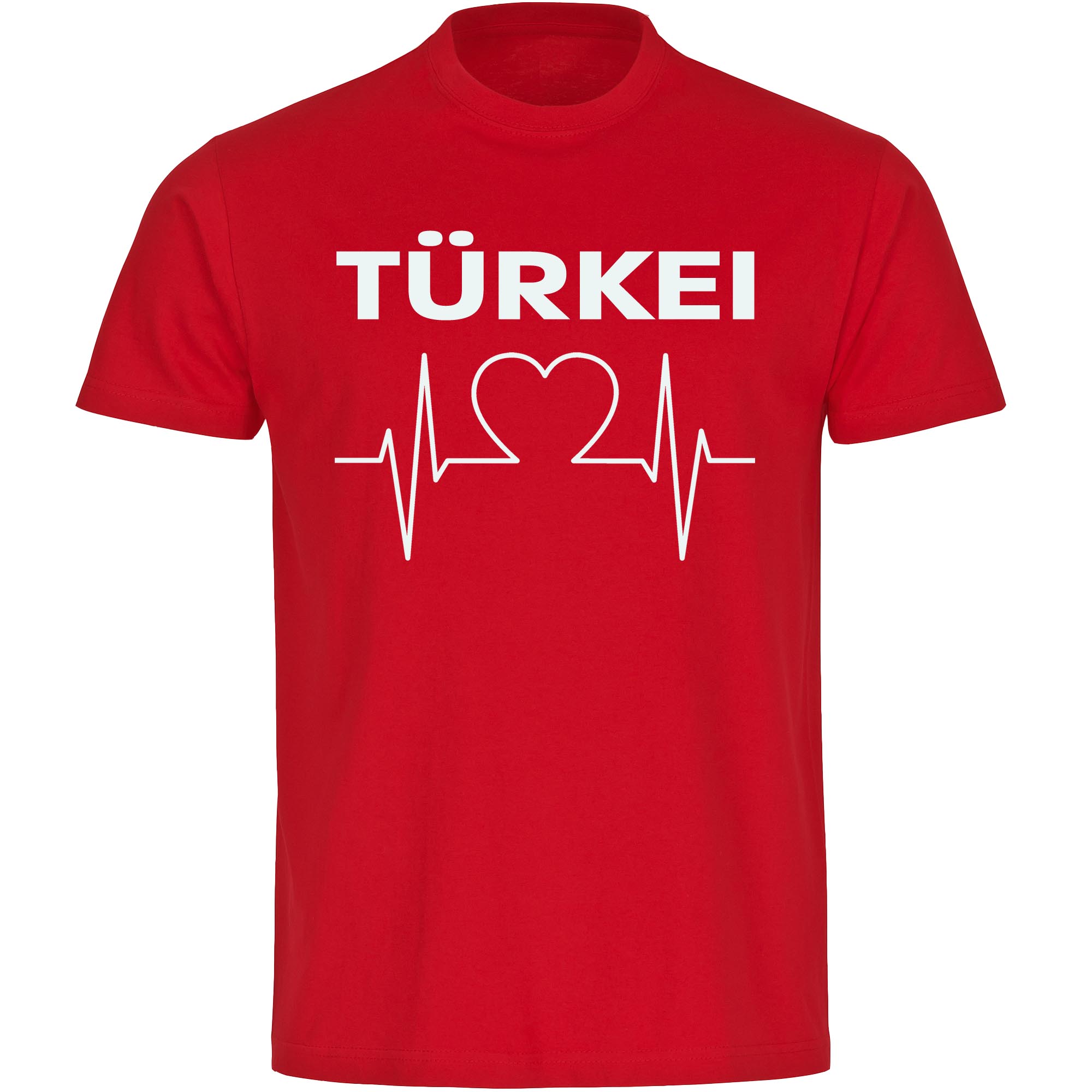 multifanshop Herren T-Shirt - T&uuml;rkei - Herzschlag - Druck wei&szlig; - M&auml;nner - Bild 1