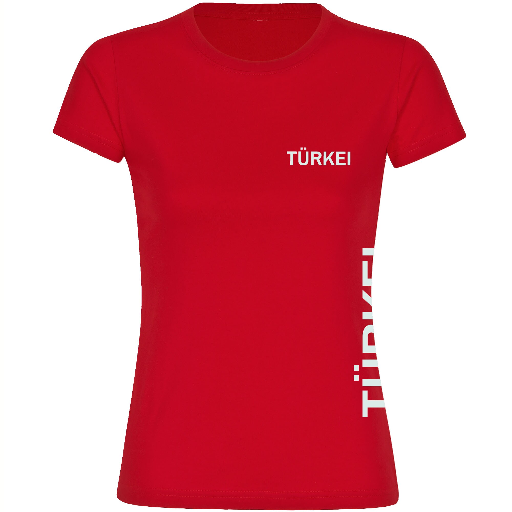multifanshop Damen T-Shirt - T&uuml;rkei - Brust & Seite - Druck wei&szlig; - Frauen - Bild 1