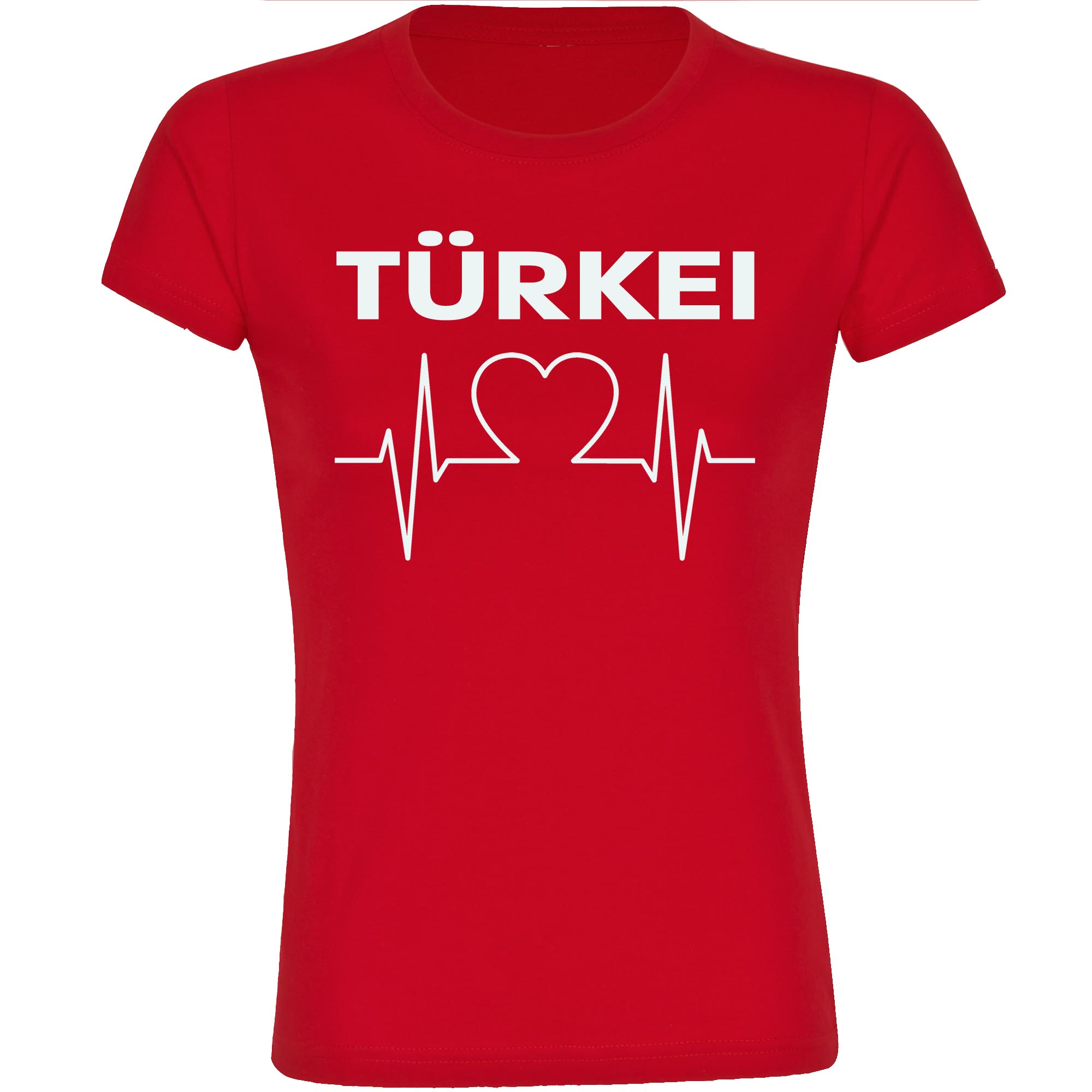 multifanshop Damen T-Shirt - T&uuml;rkei - Herzschlag - Druck wei&szlig; - Frauen - Bild 1
