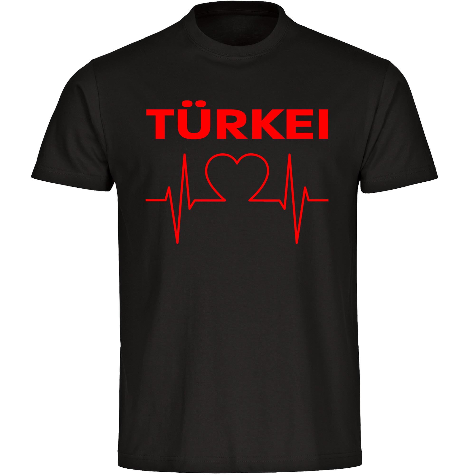 multifanshop Kinder T-Shirt - T&uuml;rkei - Herzschlag - Druck rot - Kind - Bild 1