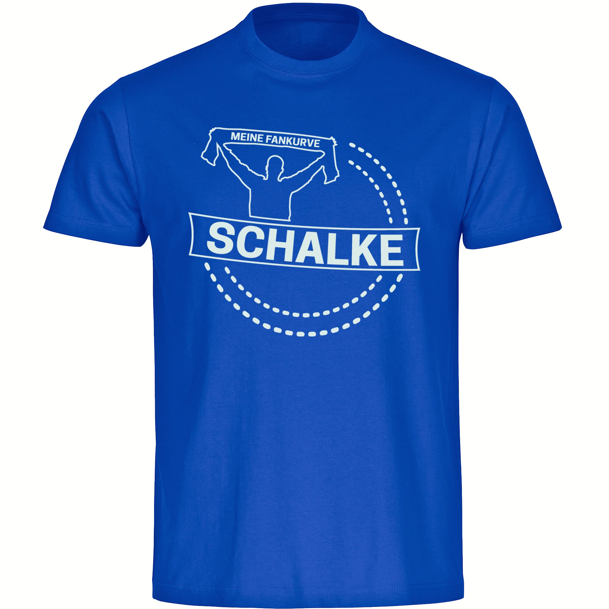 multifanshop Kinder T-Shirt - Schalke - Meine Fankurve - Druck wei&szlig; - Kind - Bild 1
