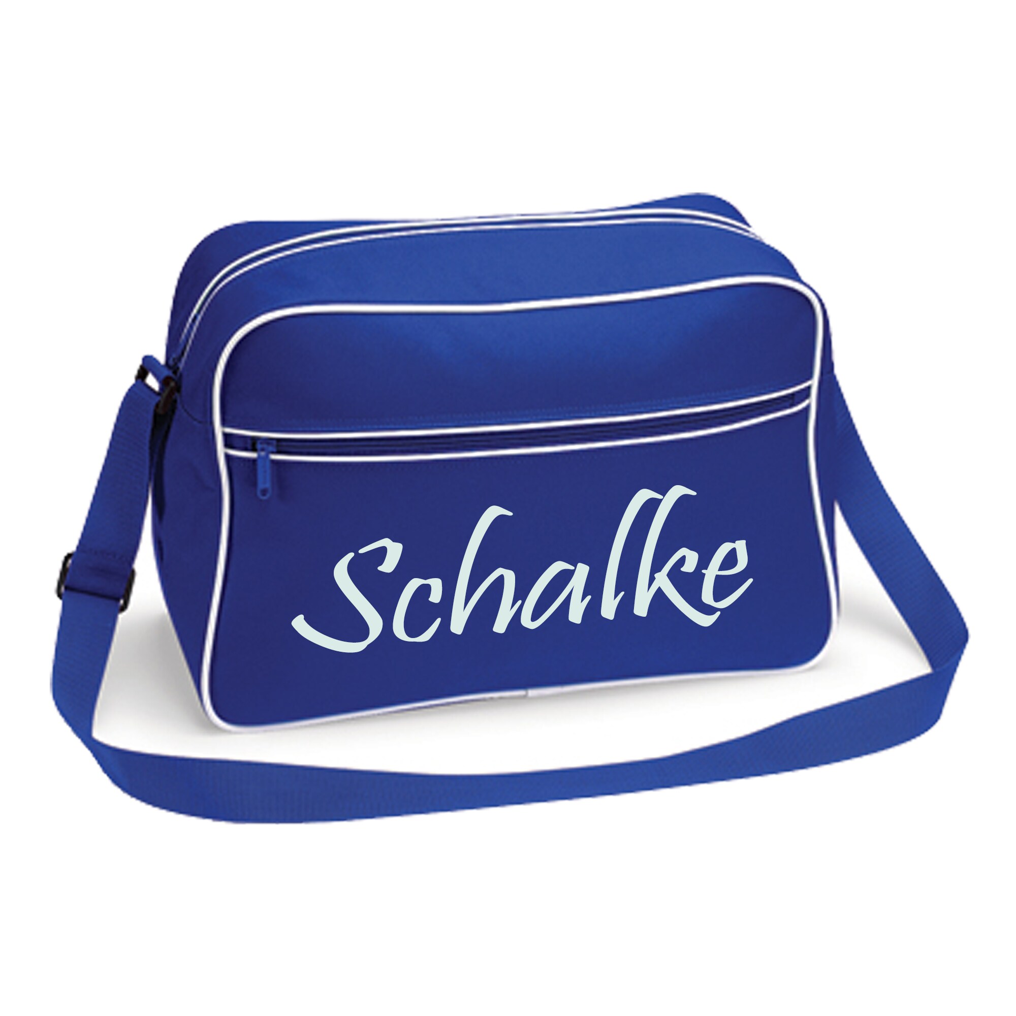 multifanshop Retrotasche - Schalke - Schriftzug - Druck wei&szlig; - Tasche - Bild 1