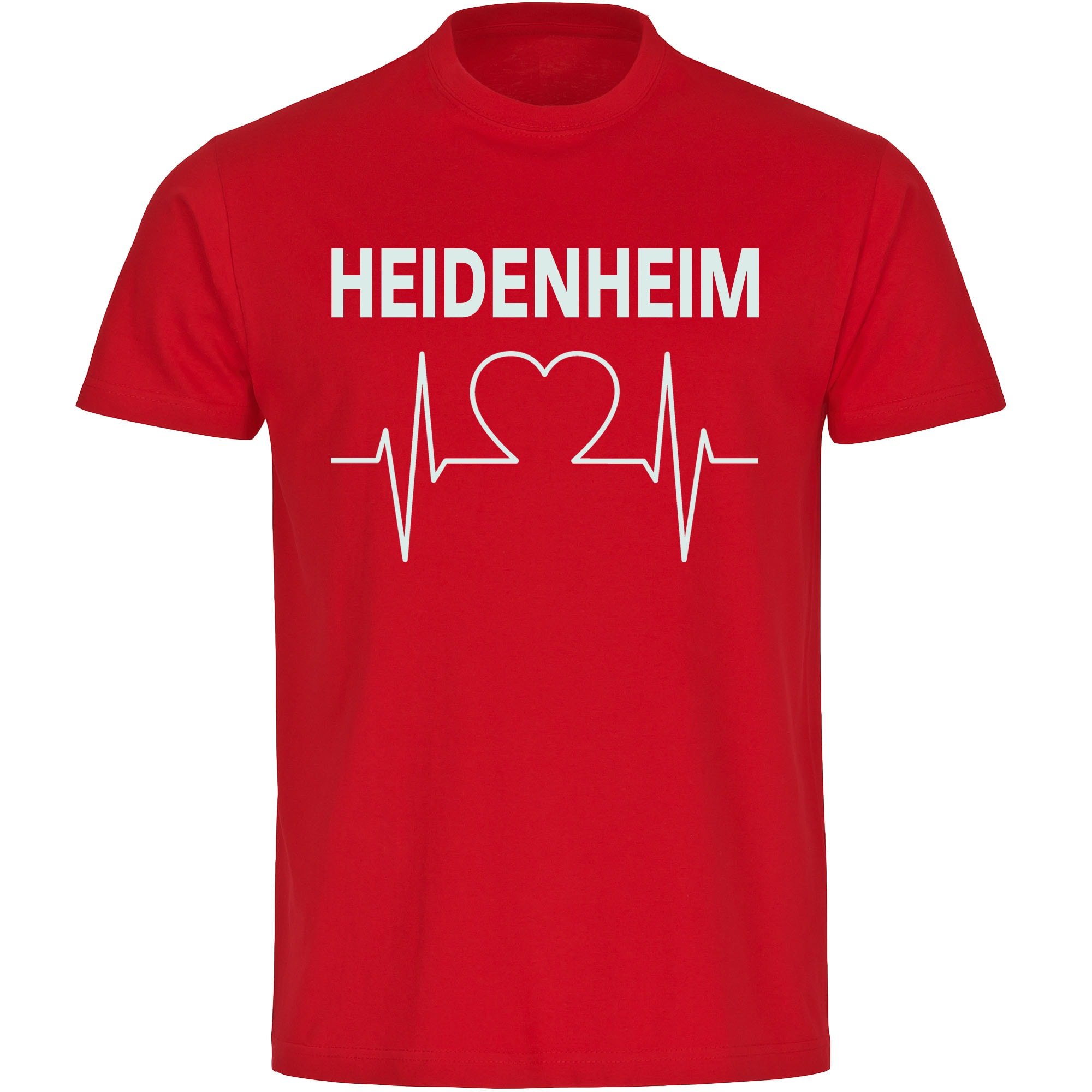 multifanshop Kinder T-Shirt - Heidenheim - Herzschlag - Druck wei&szlig; - Kind - Bild 1