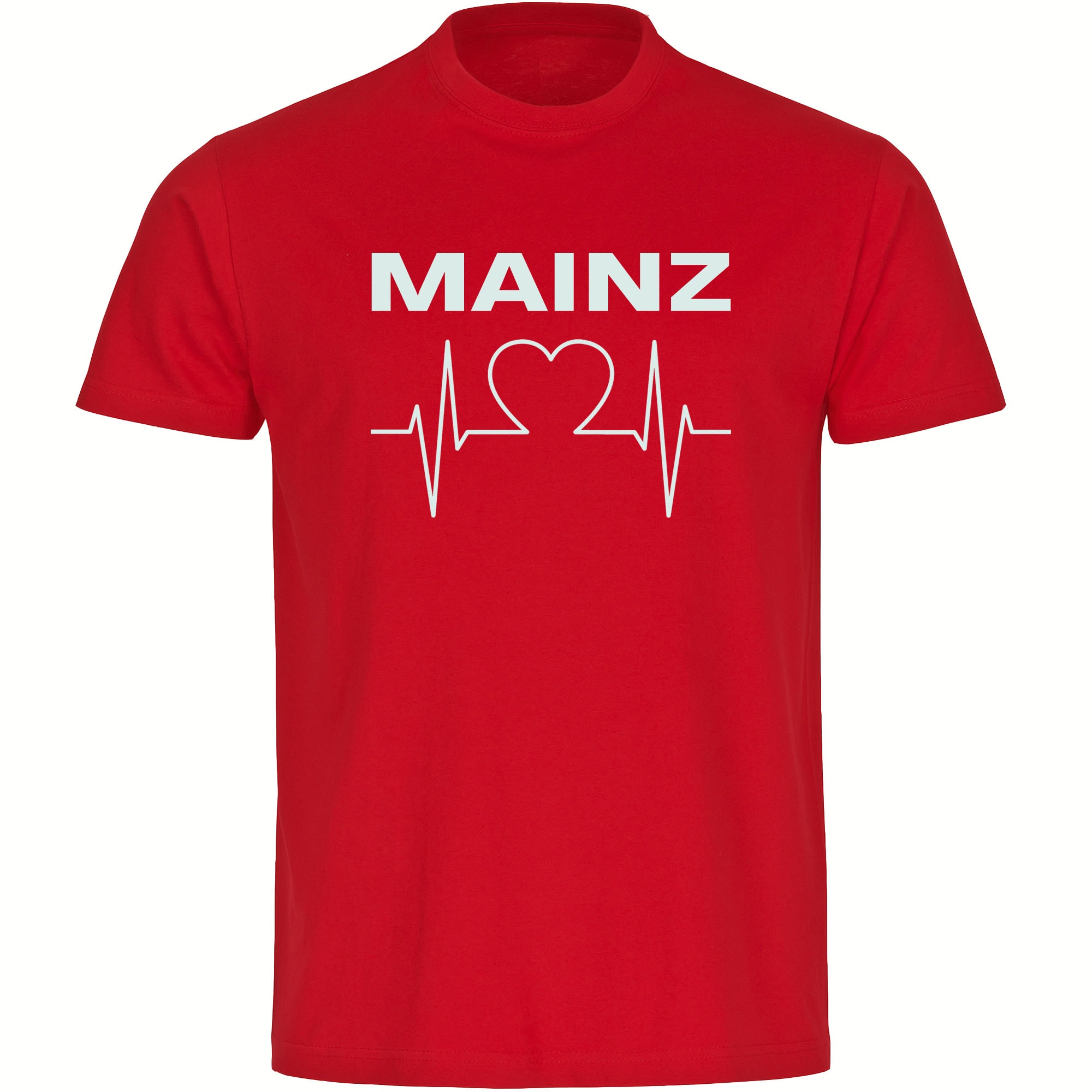 multifanshop Kinder T-Shirt - Mainz - Herzschlag - Druck wei&szlig; - Kind - Bild 1