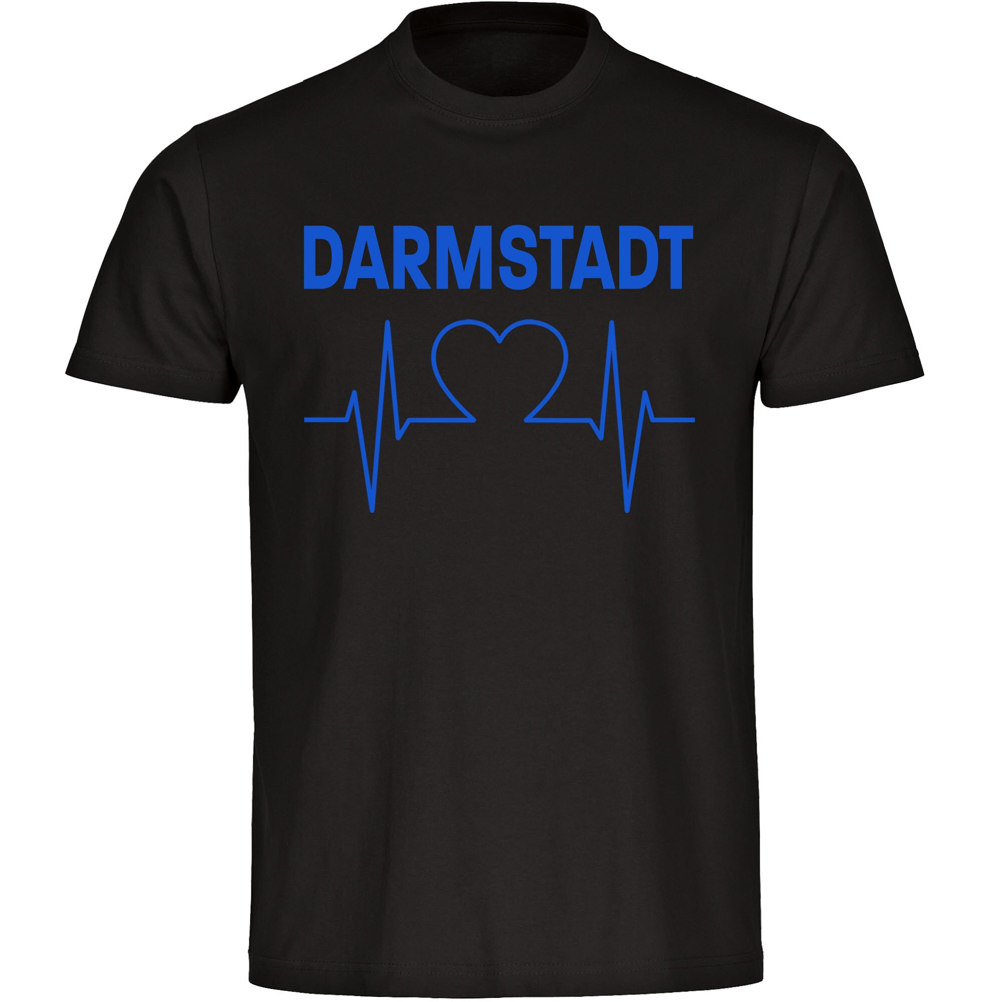 multifanshop Kinder T-Shirt - Darmstadt - Herzschlag - Druck blau - Kind - Bild 1