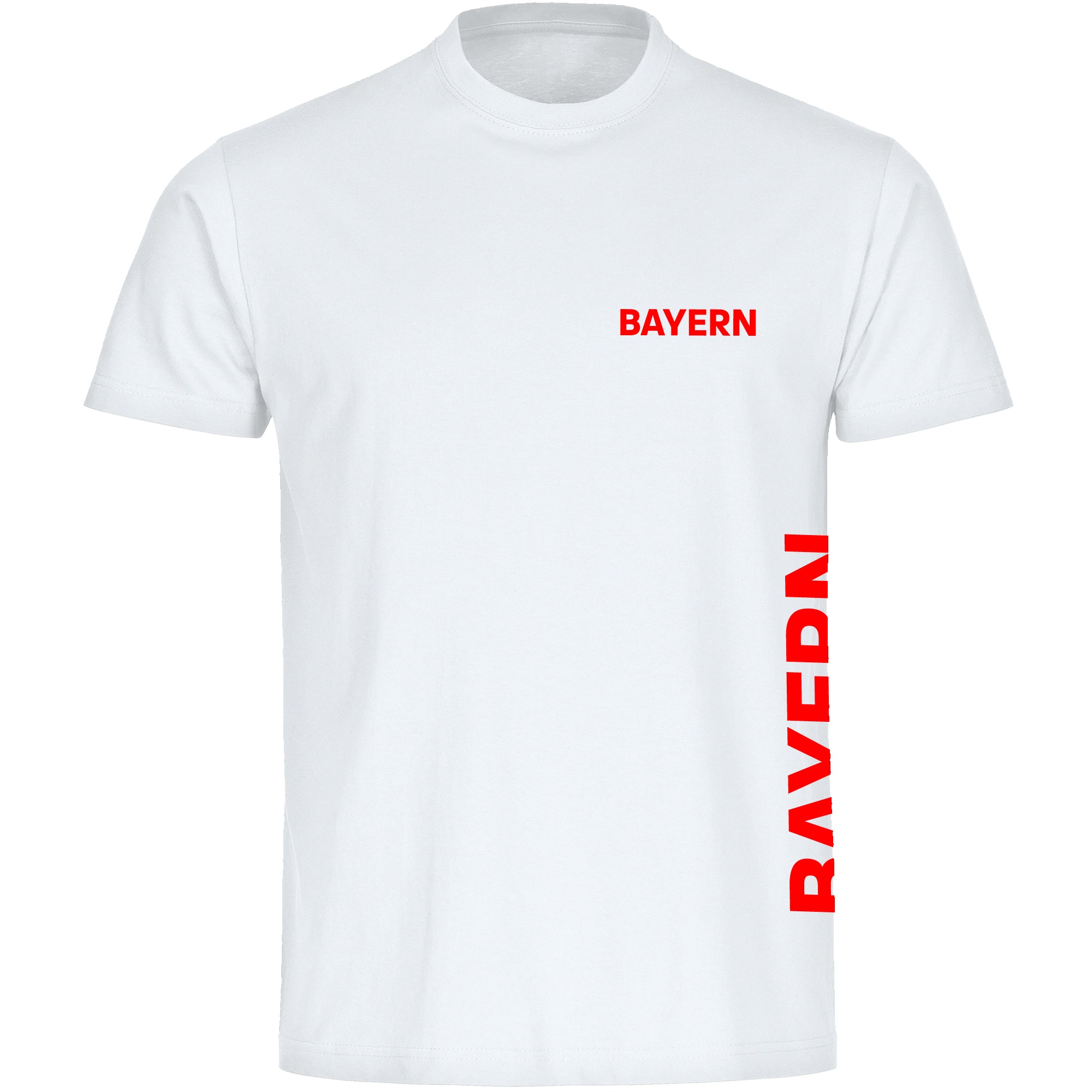 multifanshop Kinder T-Shirt - Bayern - Brust & Seite - Druck rot - Kind - Bild 1