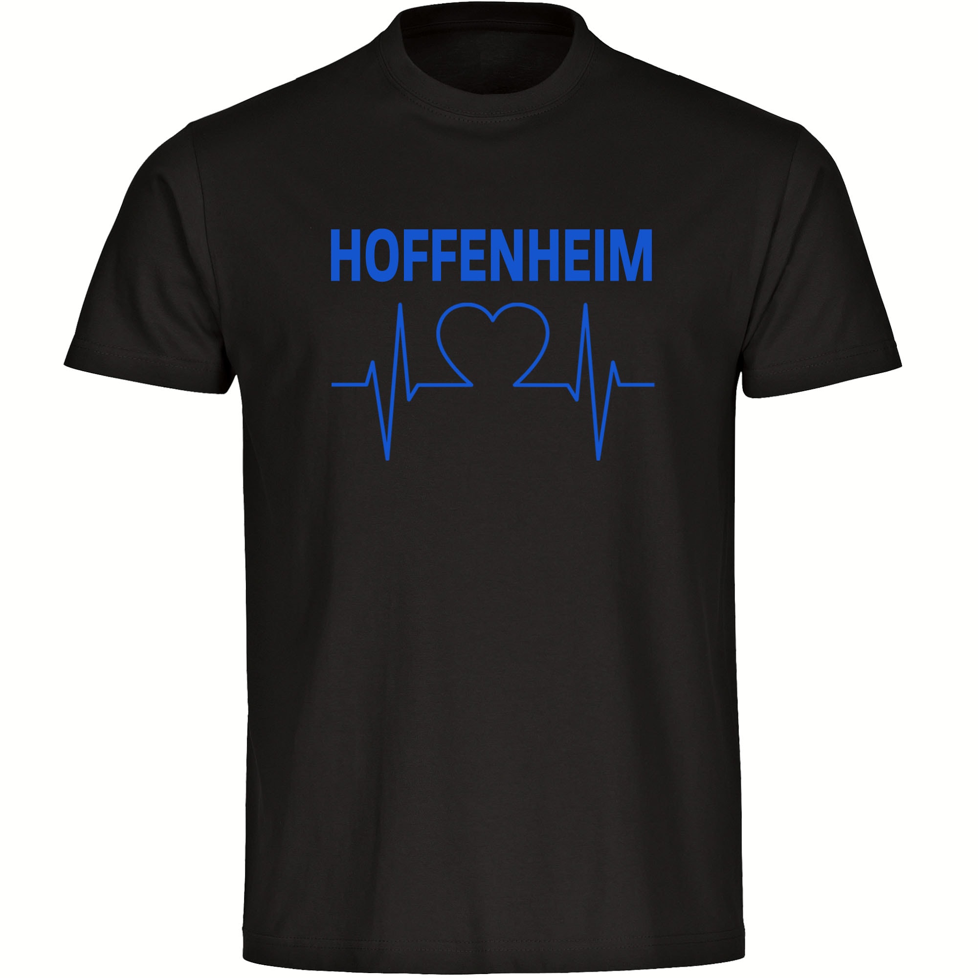 multifanshop Kinder T-Shirt - Hoffenheim - Herzschlag - Druck blau - Kind - Bild 1