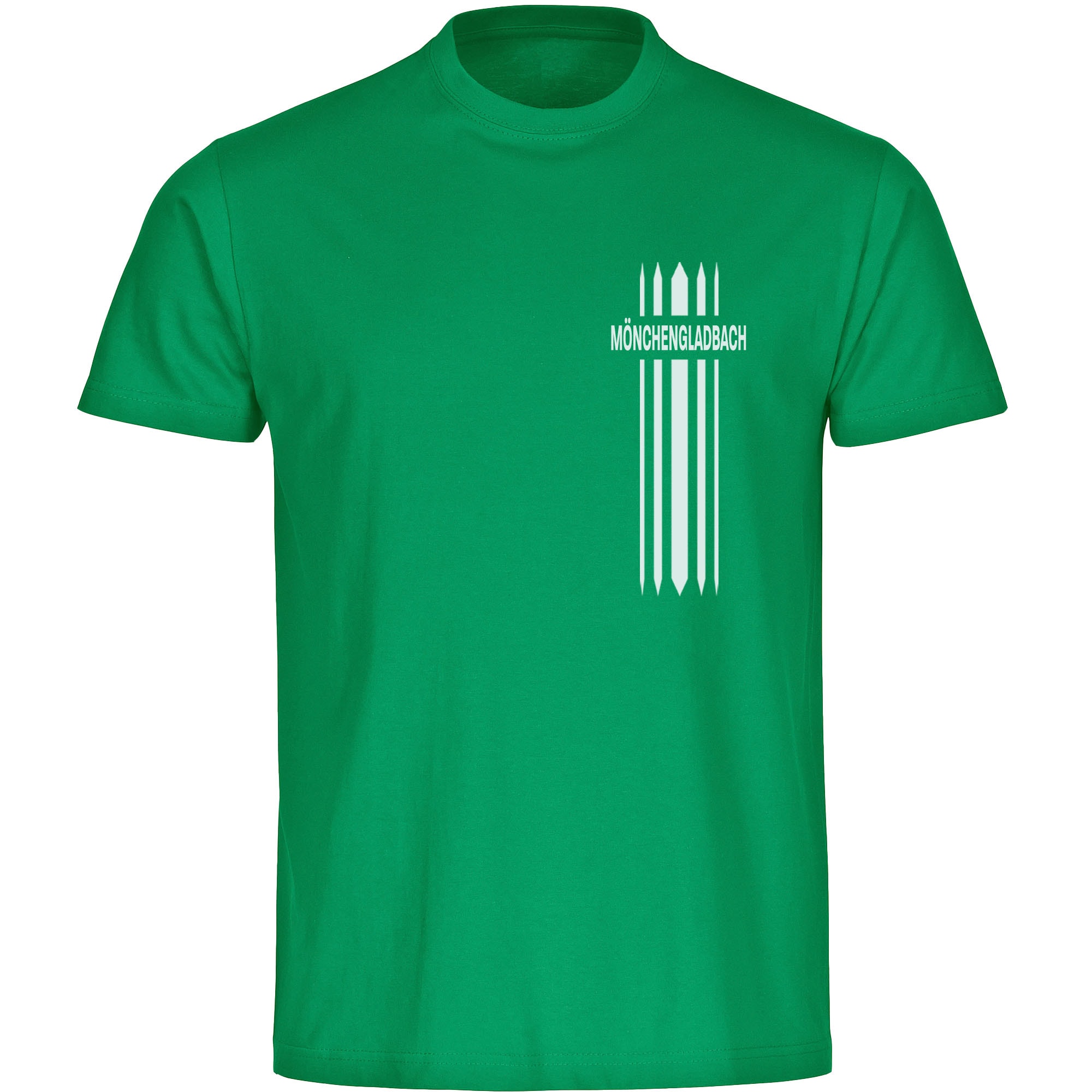 multifanshop Kinder T-Shirt - M&ouml;nchengladbach - Streifen - Druck wei&szlig; - Kind - Bild 1