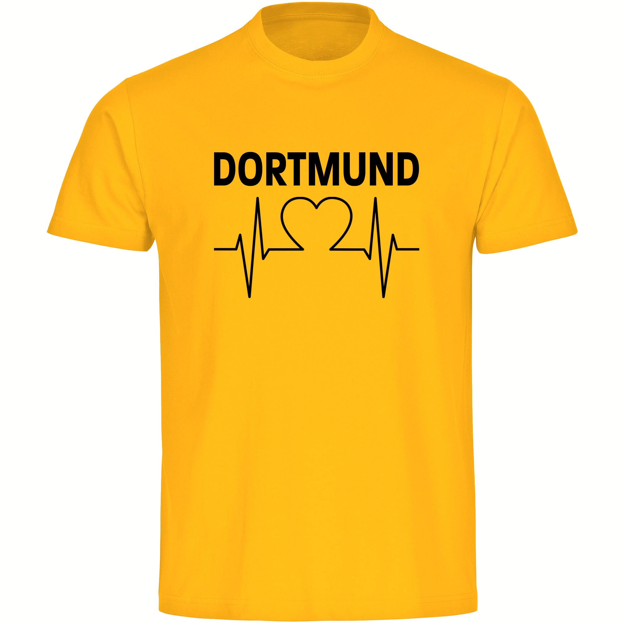 multifanshop Kinder T-Shirt - Dortmund - Herzschlag - Druck schwarz - Kind - Bild 1