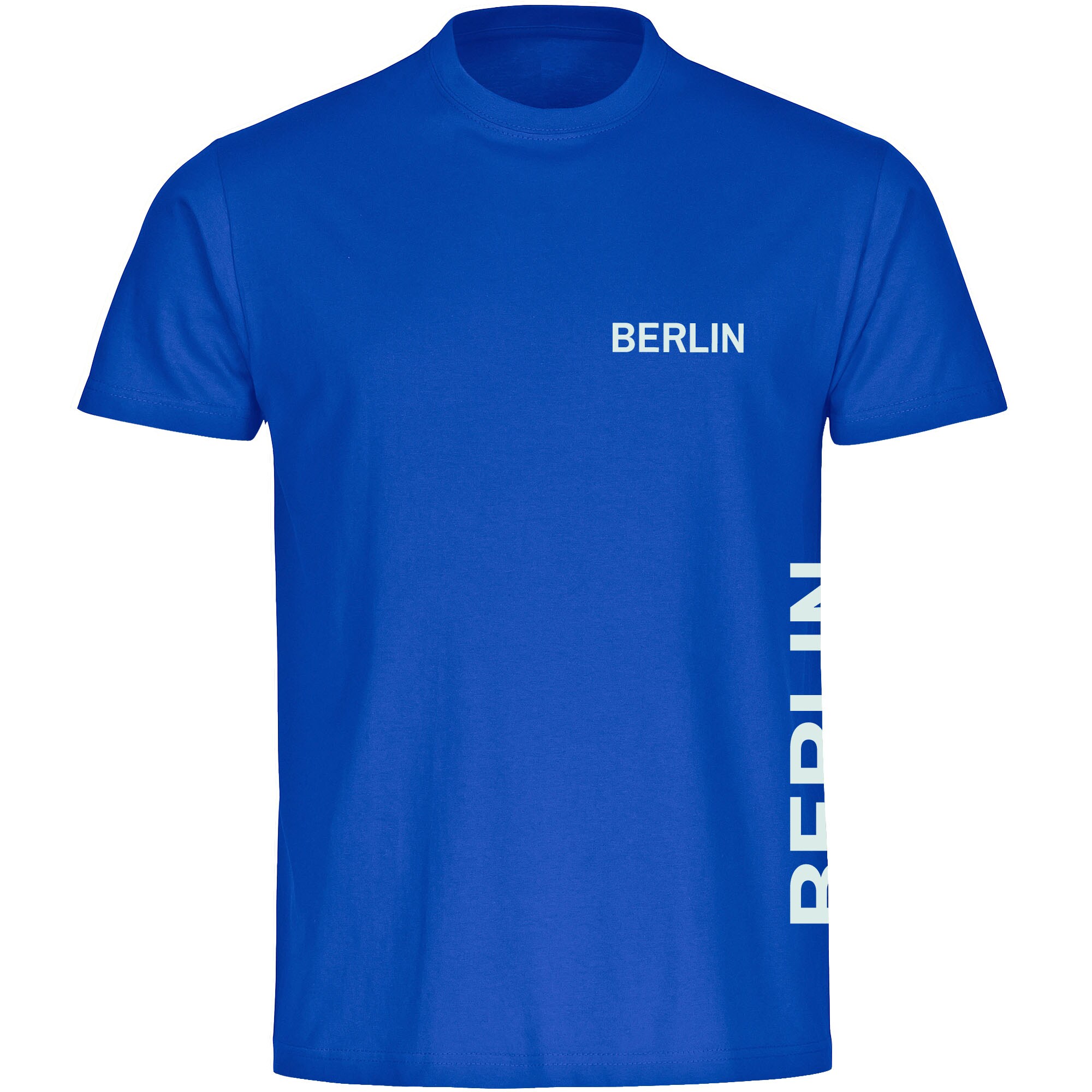 multifanshop Kinder T-Shirt - Berlin blau - Brust & Seite - Druck wei&szlig; - Kind - Bild 1