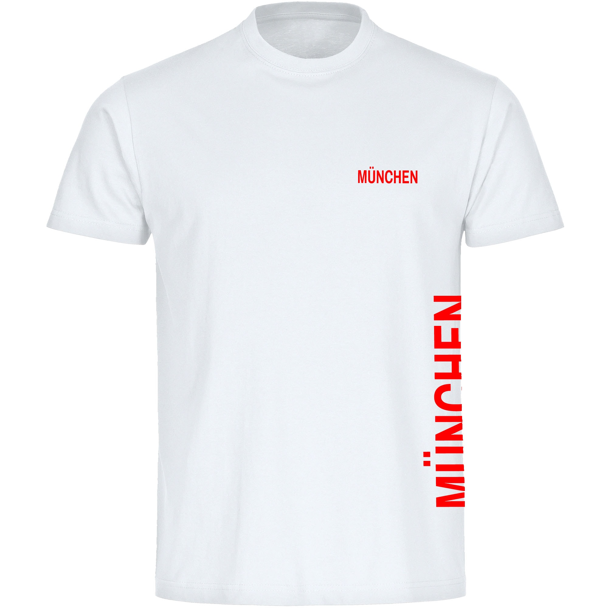 multifanshop Kinder T-Shirt - M&uuml;nchen rot - Brust & Seite - Druck rot - Kind - Bild 1