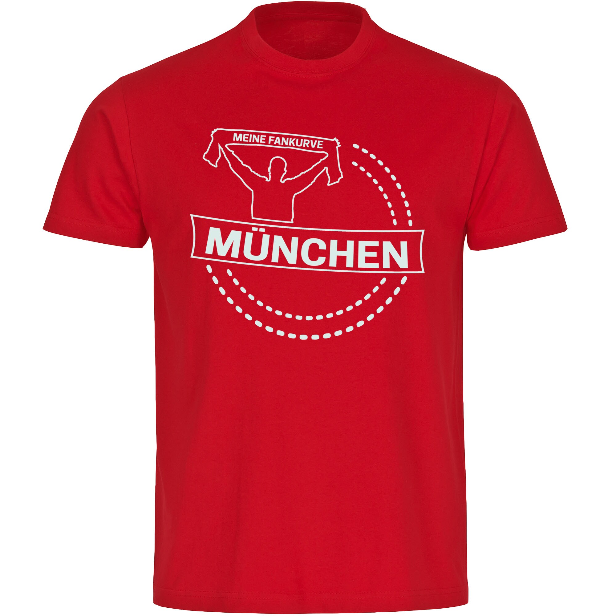 multifanshop Kinder T-Shirt - M&uuml;nchen rot - Meine Fankurve - Druck wei&szlig; - Kind - Bild 1