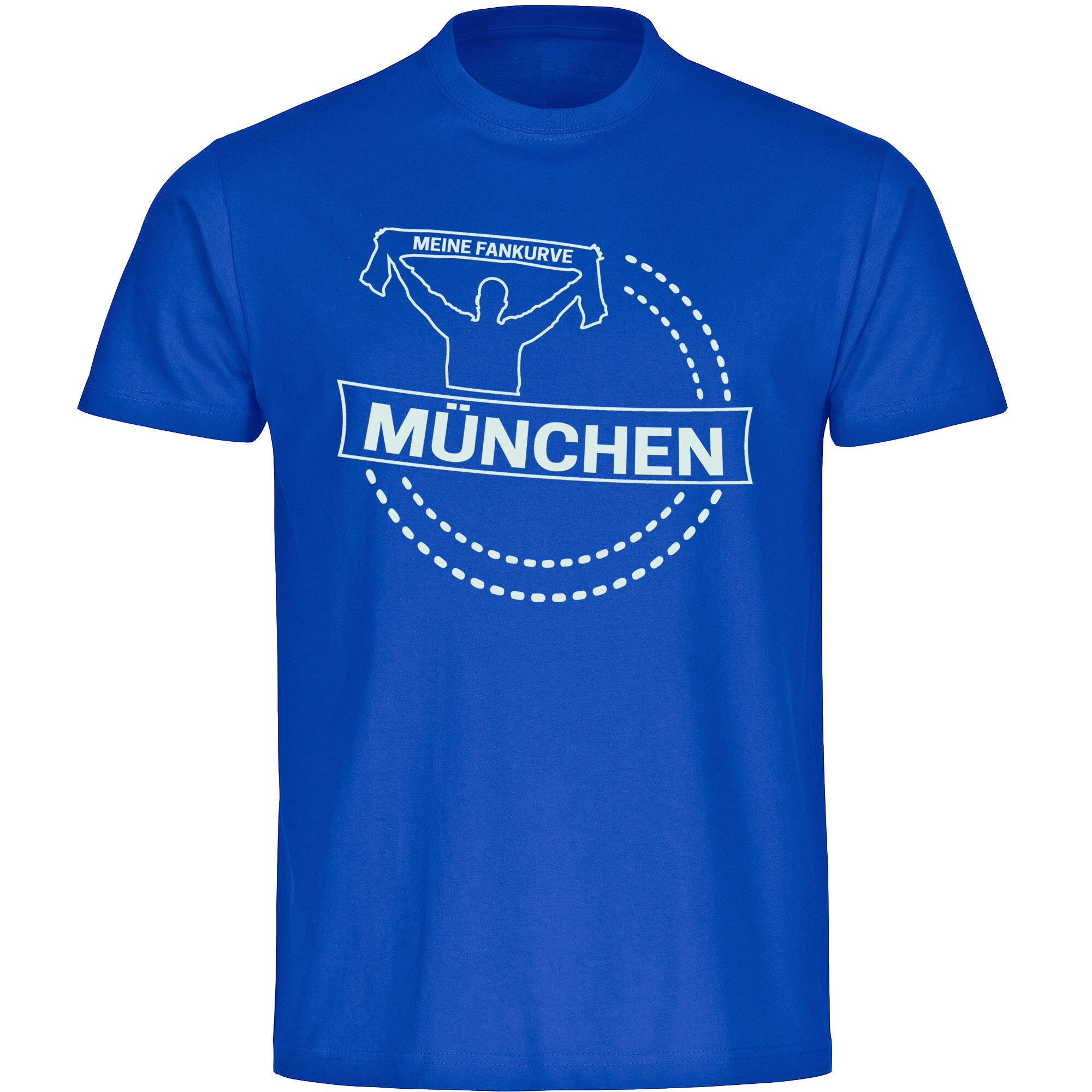 multifanshop Kinder T-Shirt - M&uuml;nchen blau - Meine Fankurve - Druck wei&szlig; - Kind - Bild 1