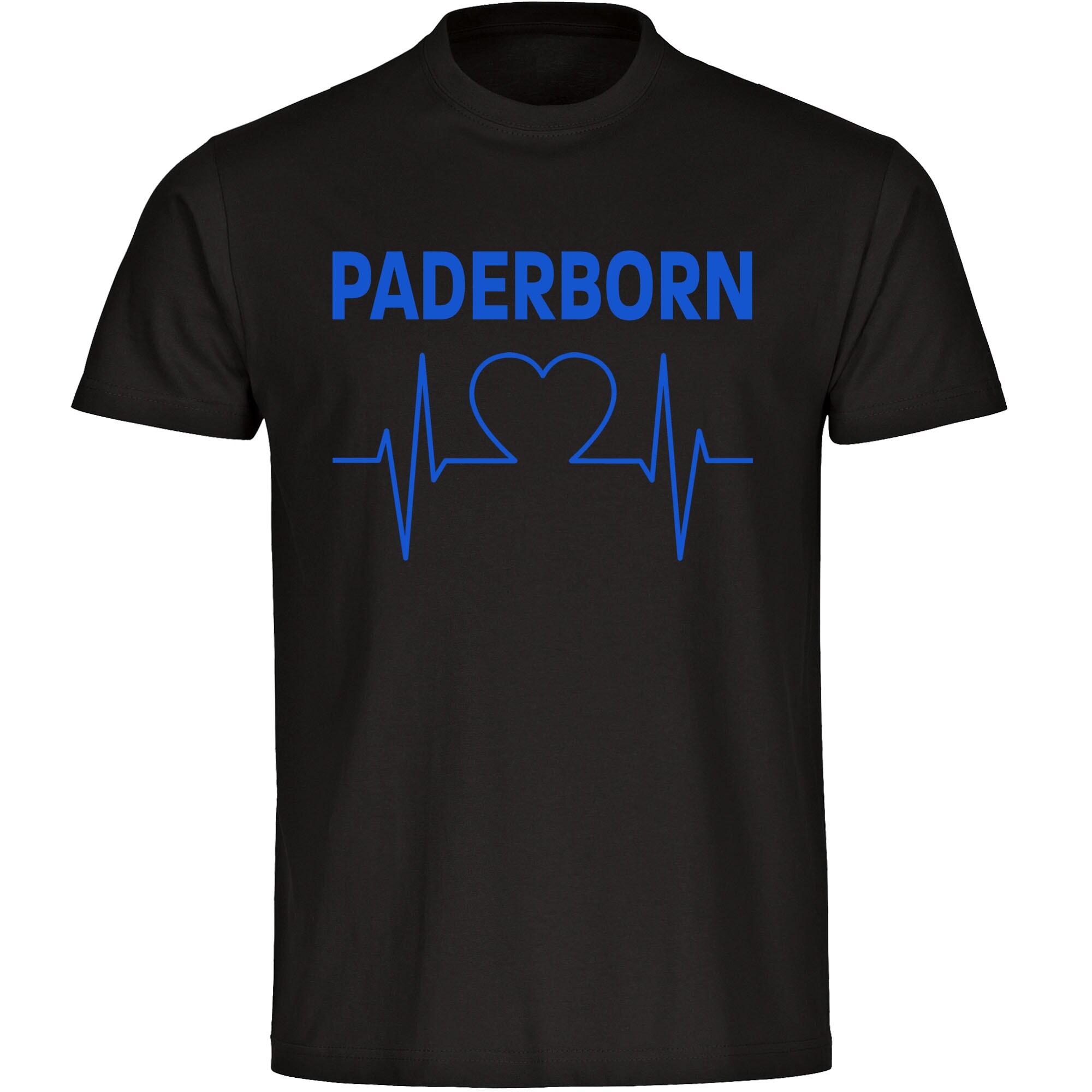 multifanshop Kinder T-Shirt - Paderborn - Herzschlag - Druck blau - Kind - Bild 1
