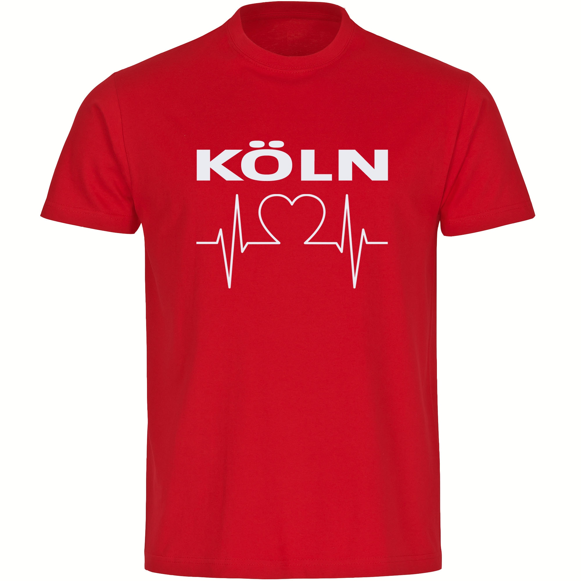 multifanshop Kinder T-Shirt - K&ouml;ln - Herzschlag - Druck wei&szlig; - Kind - Bild 1