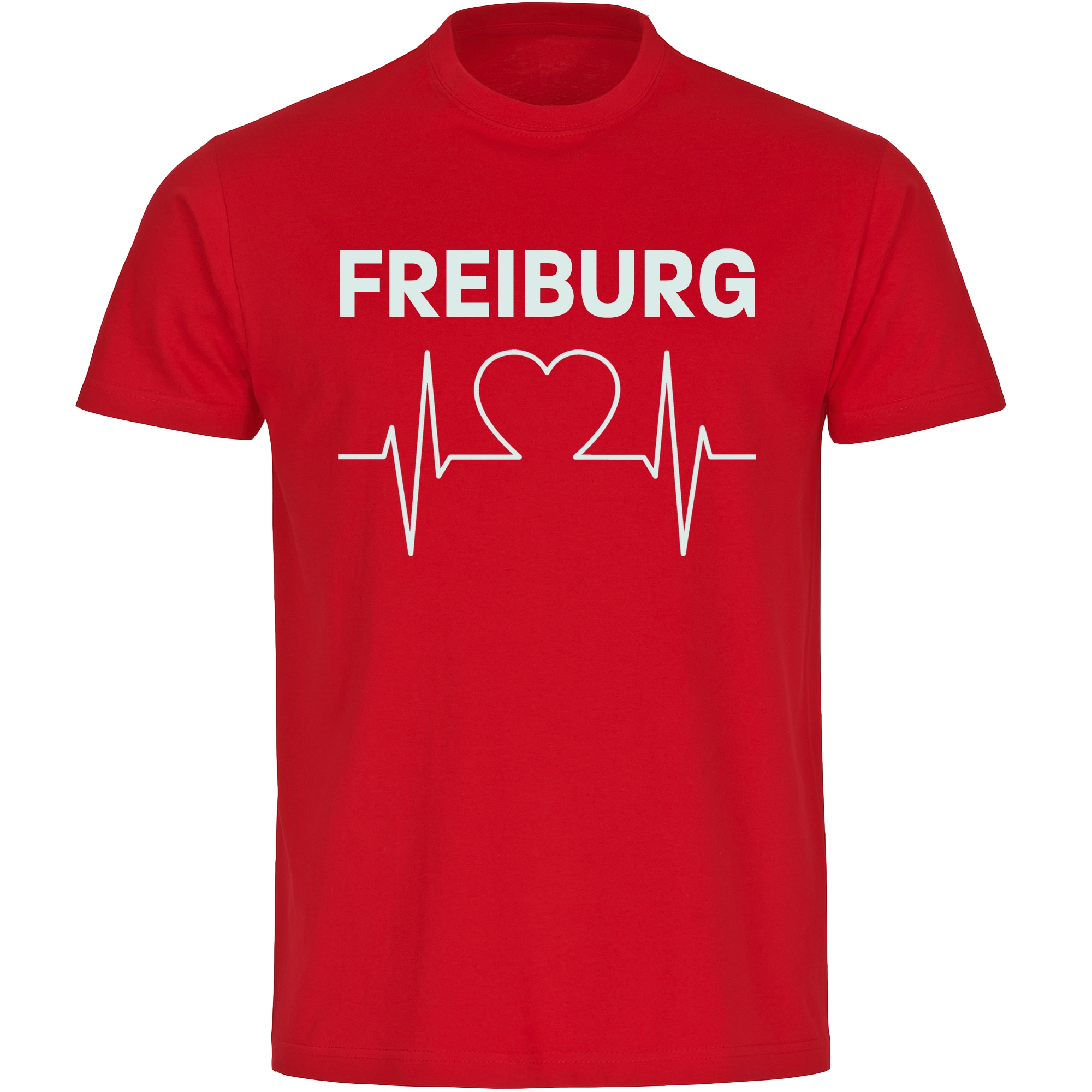 multifanshop Kinder T-Shirt - Freiburg - Herzschlag - Druck wei&szlig; - Kind - Bild 1