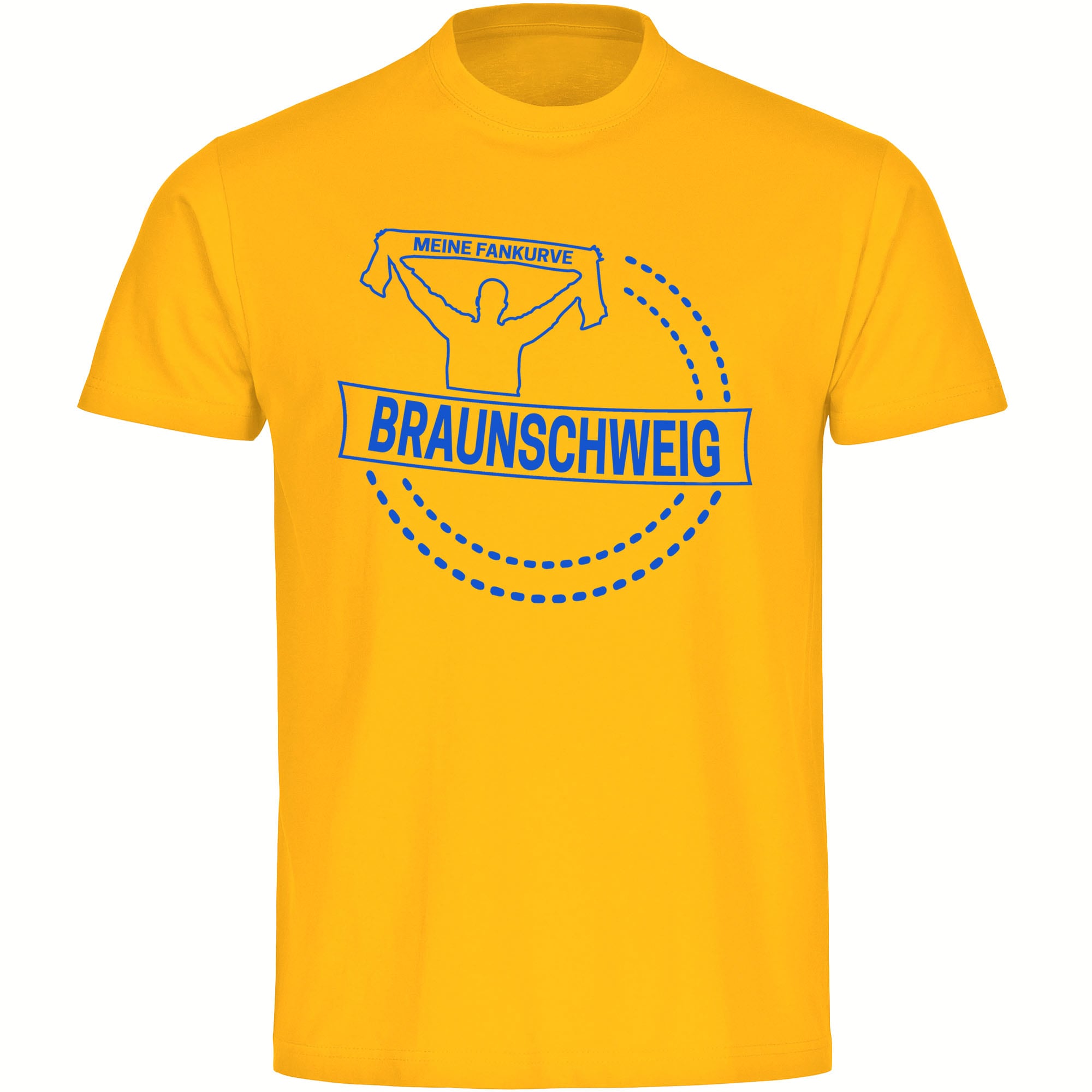 multifanshop Kinder T-Shirt - Braunschweig - Meine Fankurve - Druck blau - Kind - Bild 1