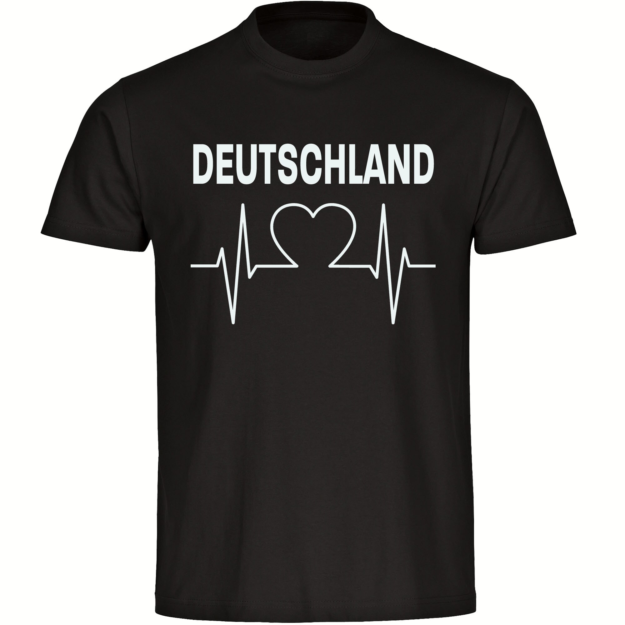 multifanshop Kinder T-Shirt - Deutschland - Herzschlag - Druck wei&szlig; - Kind - Bild 1