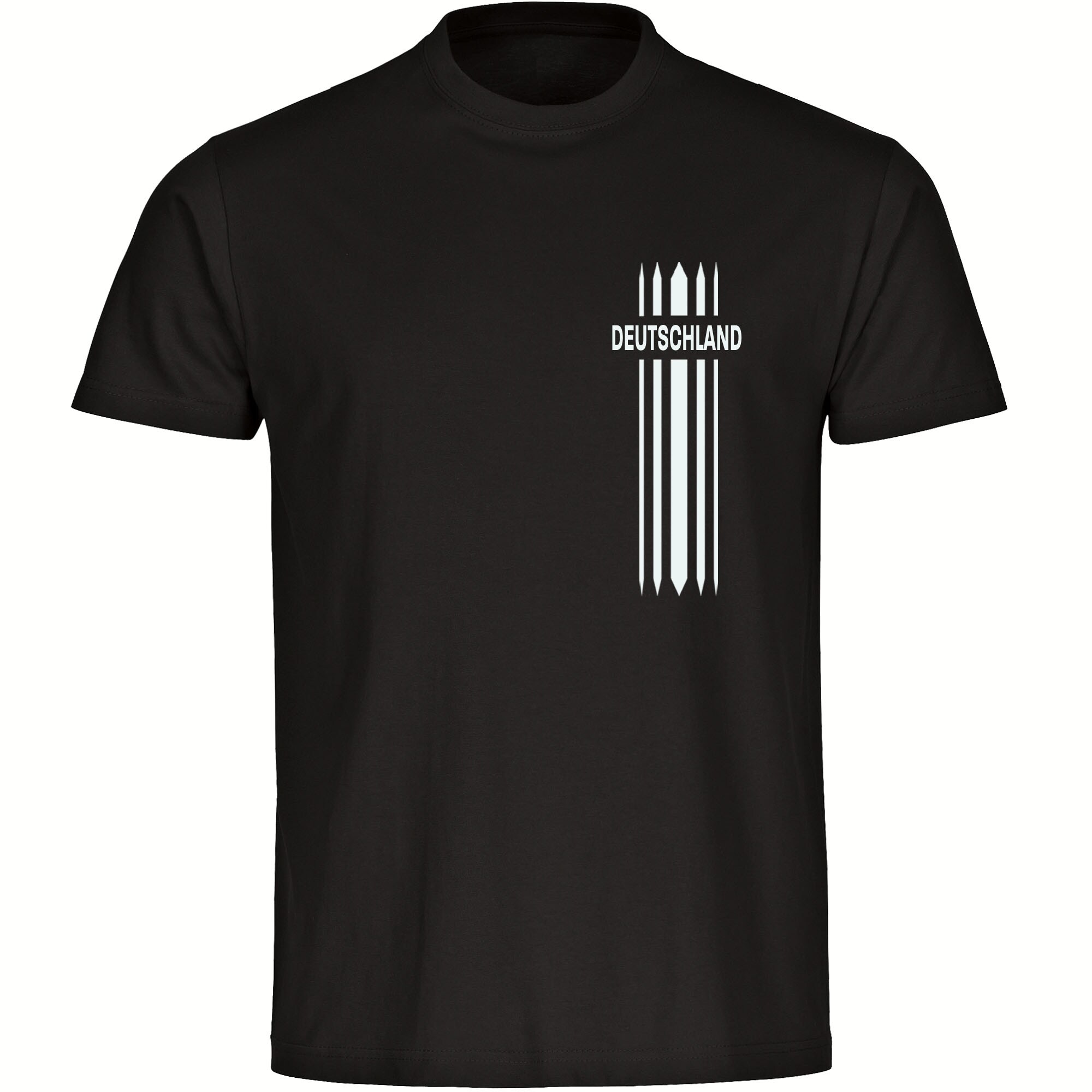 multifanshop Kinder T-Shirt - Deutschland - Streifen - Druck wei&szlig; - Kind - Bild 1