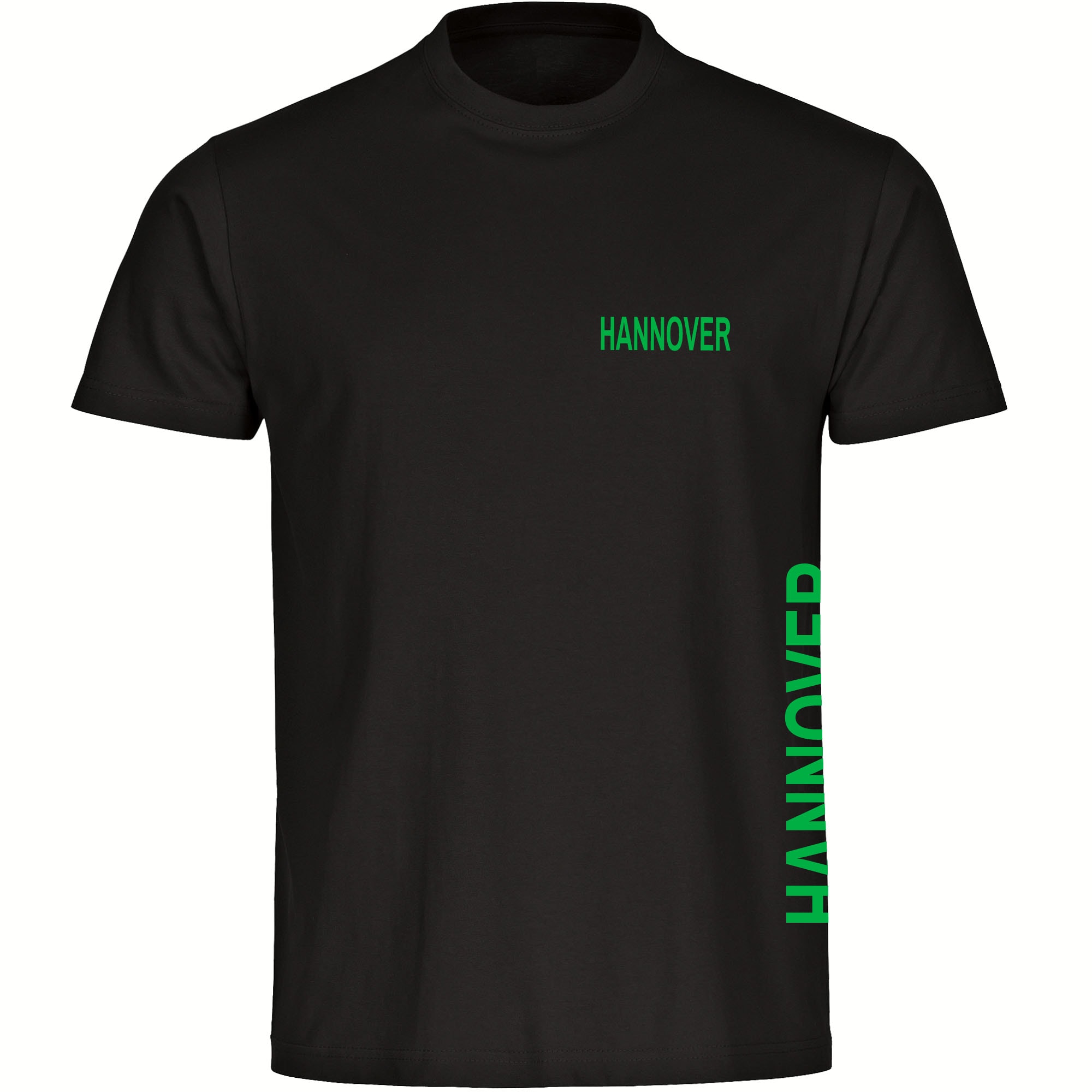 multifanshop Kinder T-Shirt - Hannover - Brust & Seite - Druck gr&uuml;n - Kind - Bild 1