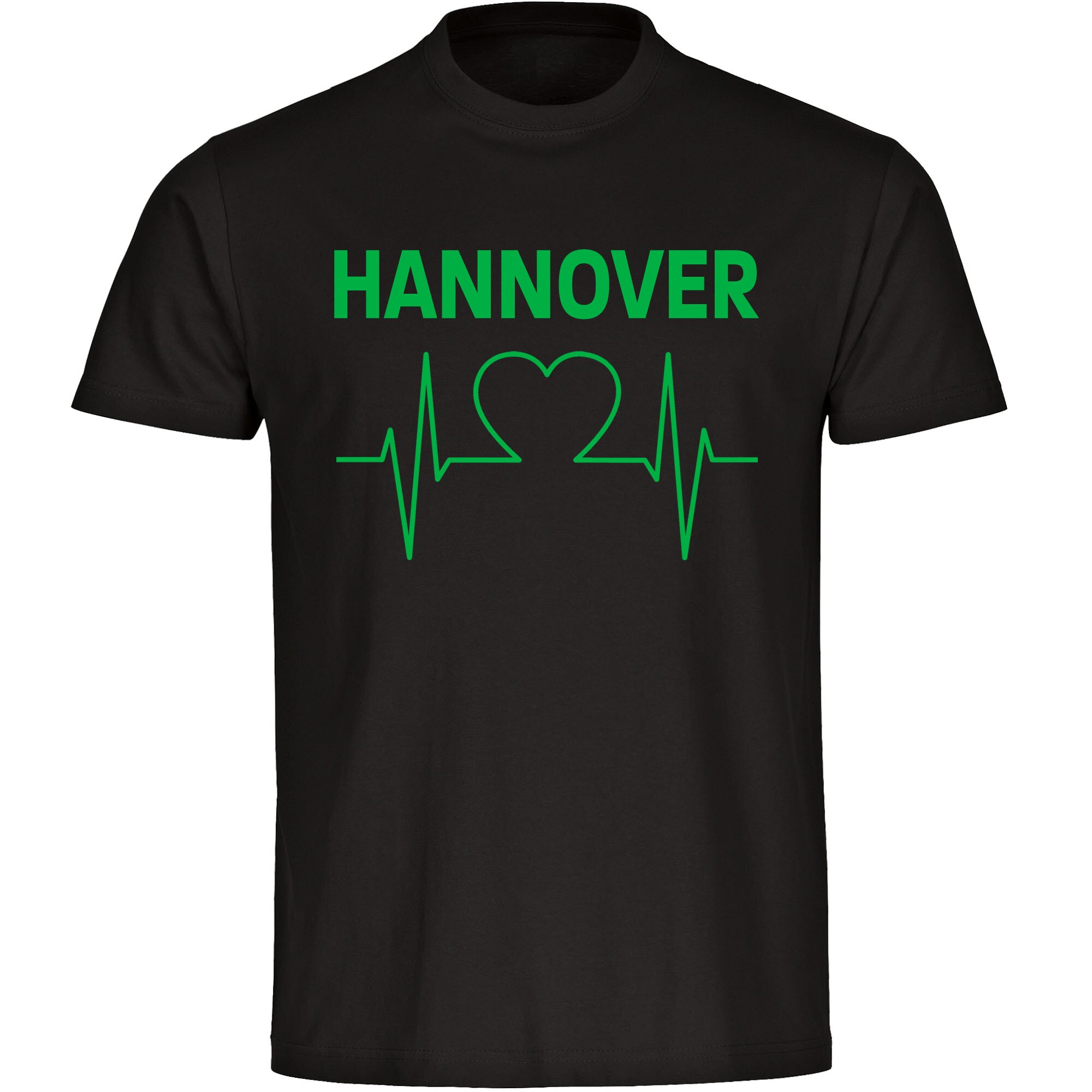multifanshop Kinder T-Shirt - Hannover - Herzschlag - Druck gr&uuml;n - Kind - Bild 1