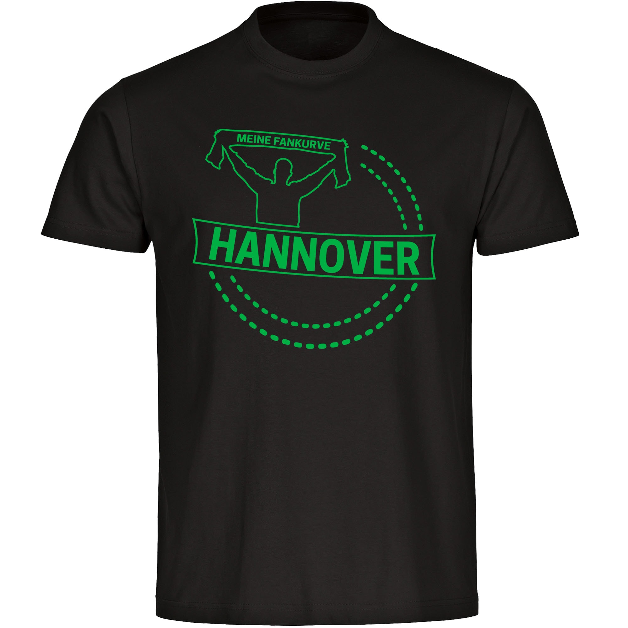 multifanshop Kinder T-Shirt - Hannover - Meine Fankurve - Druck gr&uuml;n - Kind - Bild 1