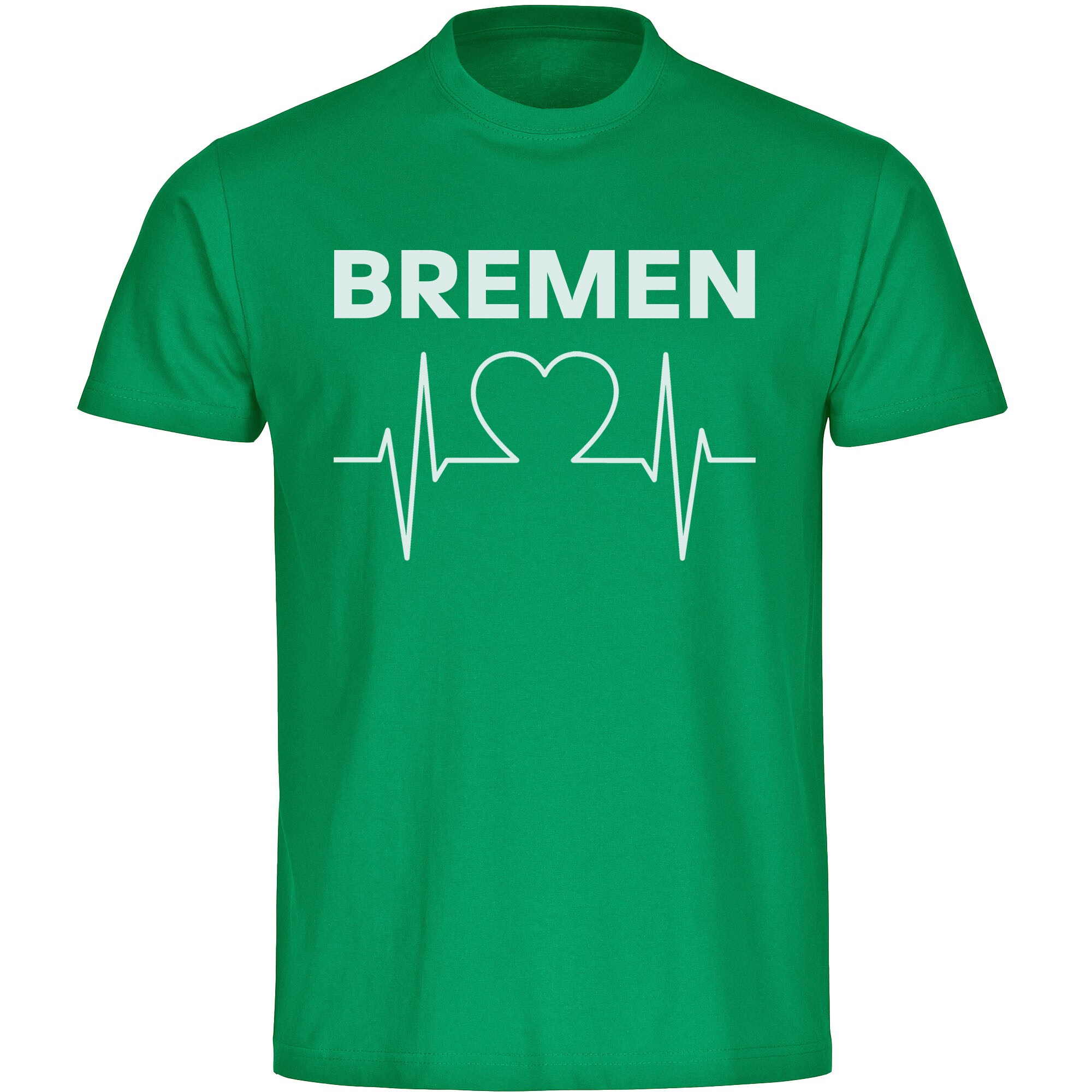 multifanshop Kinder T-Shirt - Bremen - Herzschlag - Druck wei&szlig; - Kind - Bild 1