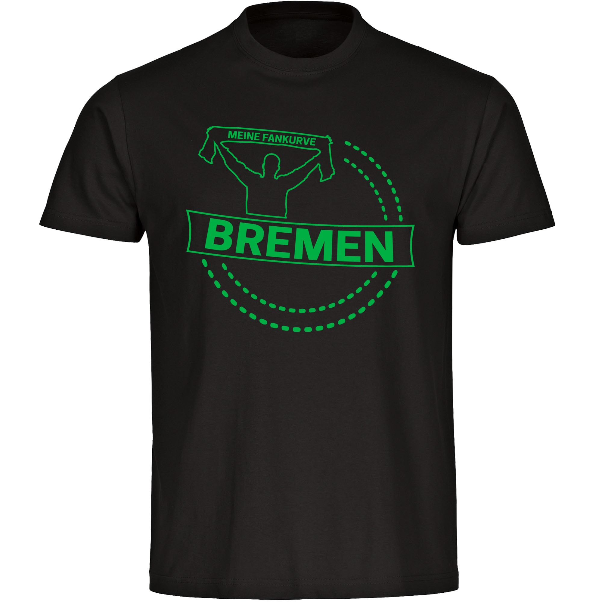 multifanshop Kinder T-Shirt - Bremen - Meine Fankurve - Druck gr&uuml;n - Kind - Bild 1