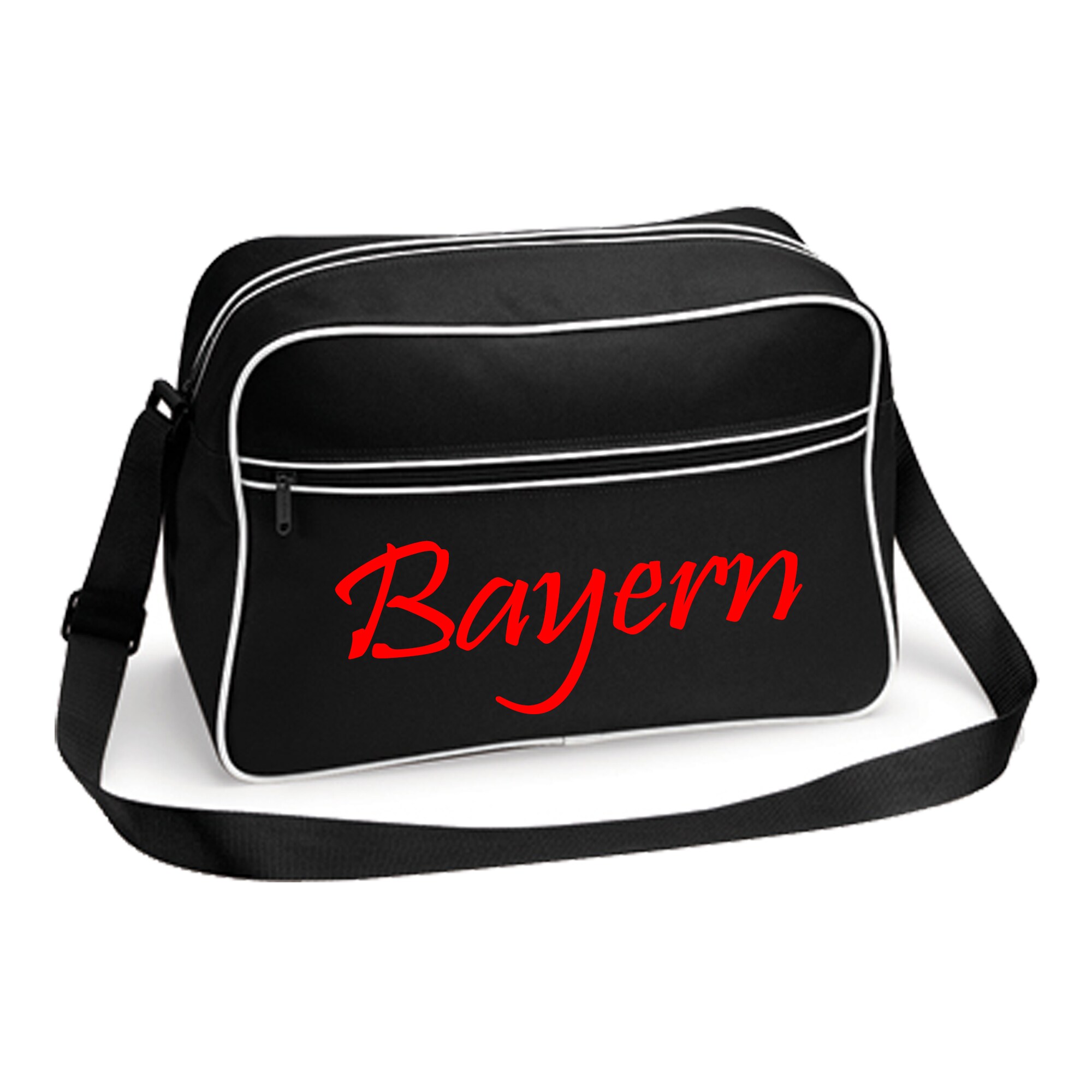 multifanshop Retrotasche - Bayern - Schriftzug - Druck rot - Tasche - Bild 1