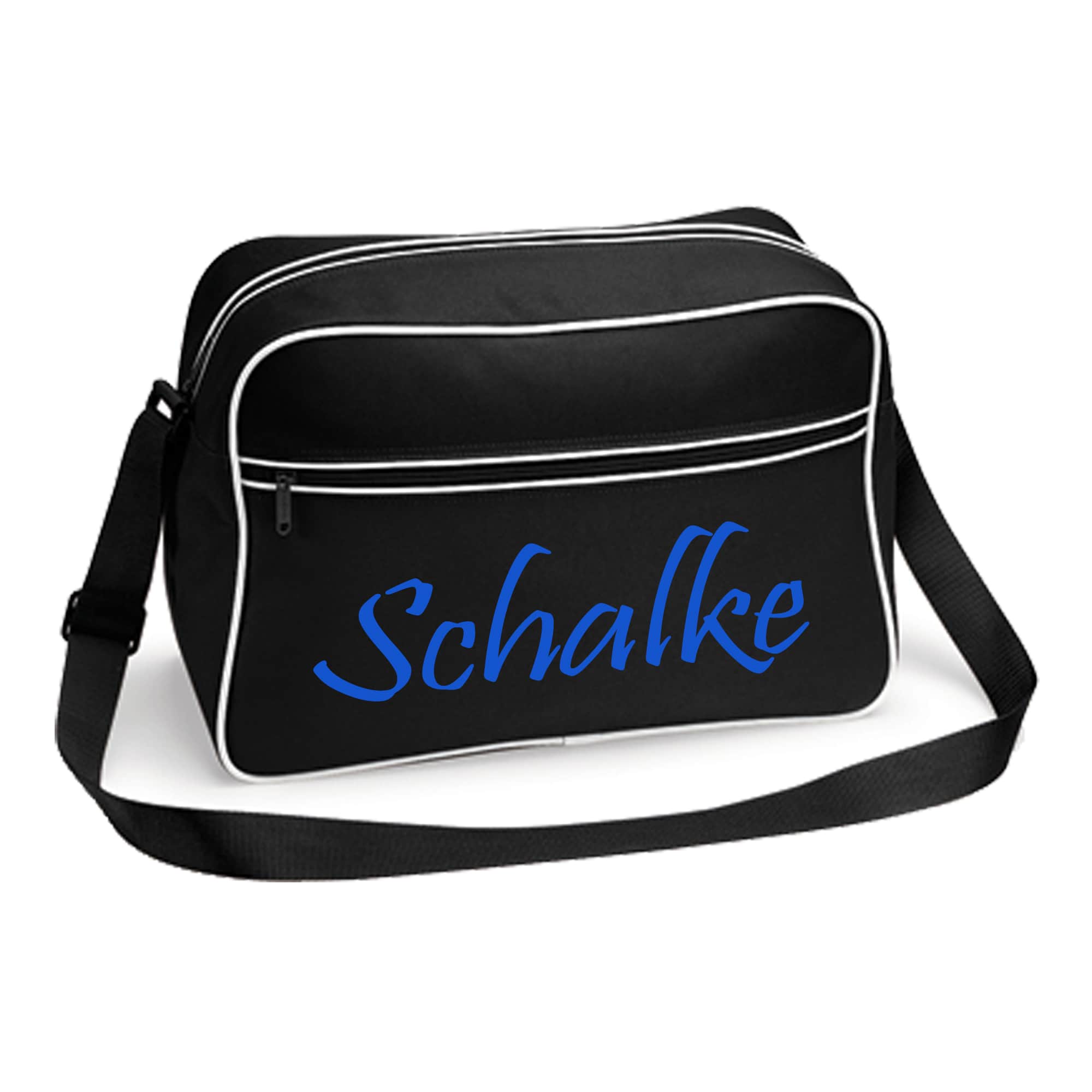 multifanshop Retrotasche - Schalke - Schriftzug - Druck blau - Tasche - Bild 1