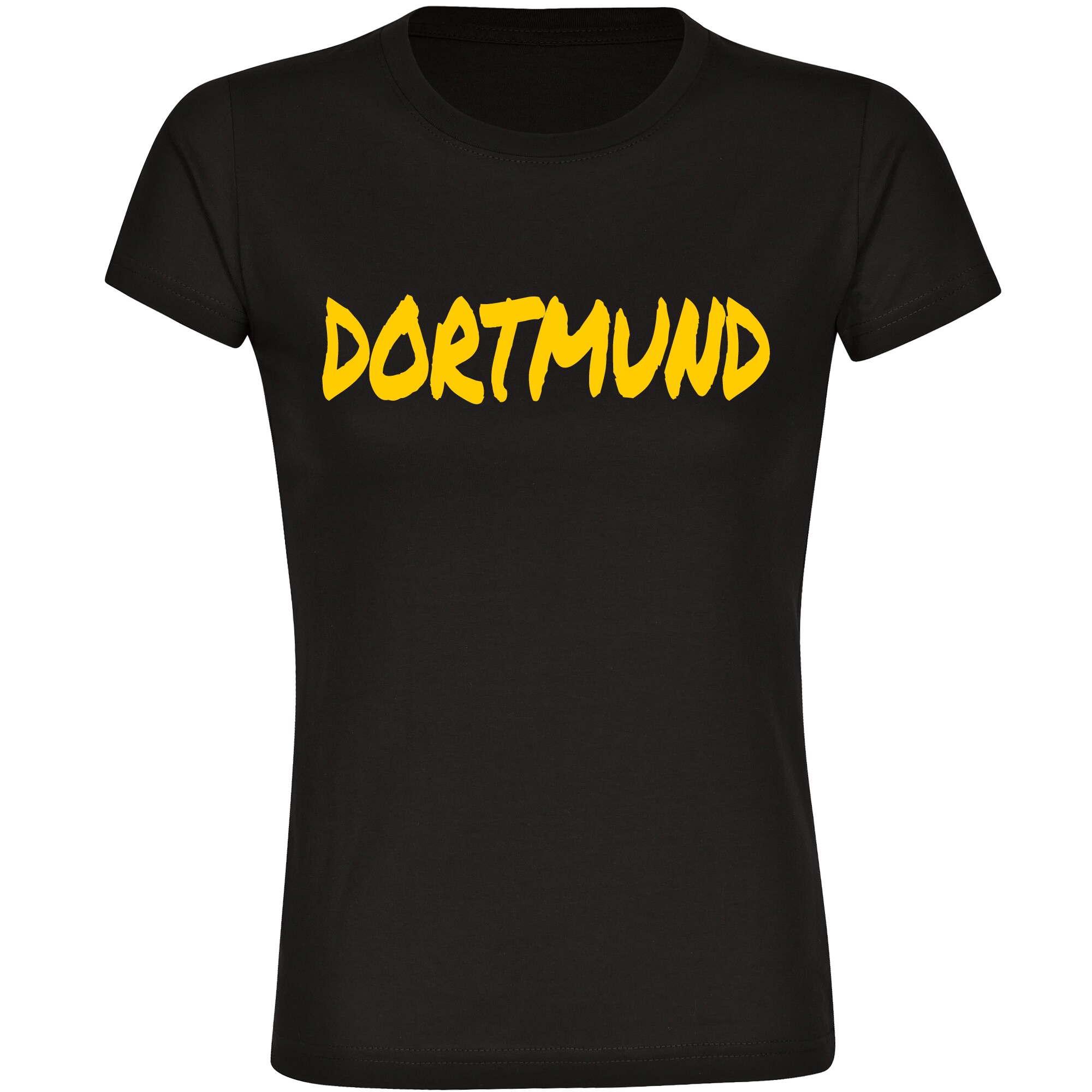 multifanshop Damen T-Shirt - Dortmund - Textmarker - Druck gelb - Frauen - Bild 1