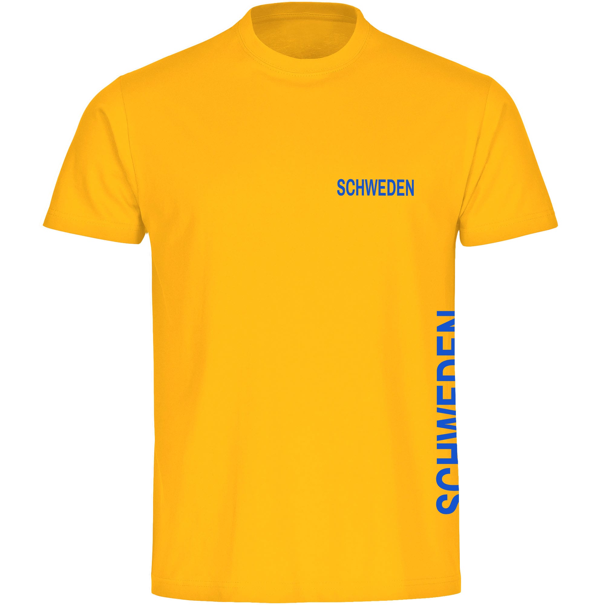 multifanshop Herren T-Shirt - Schweden - Brust & Seite - Druck blau - M&auml;nner - Bild 1