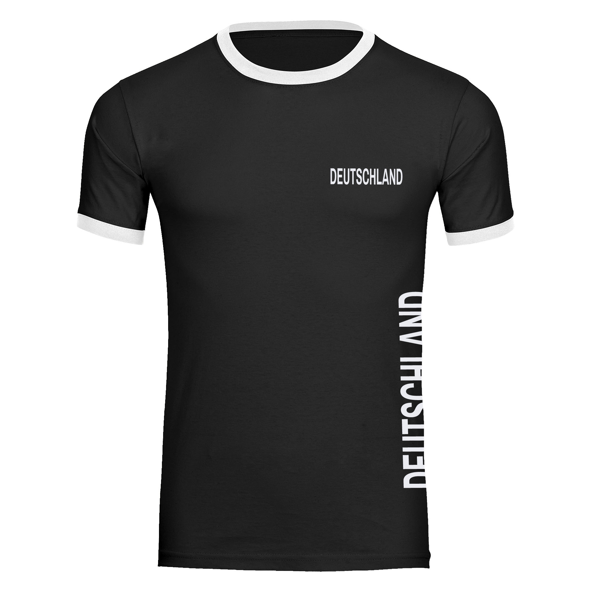 multifanshop Kontrast T-Shirt - Deutschland - Brust & Seite - Druck wei&szlig; - M&auml;nner - Bild 1