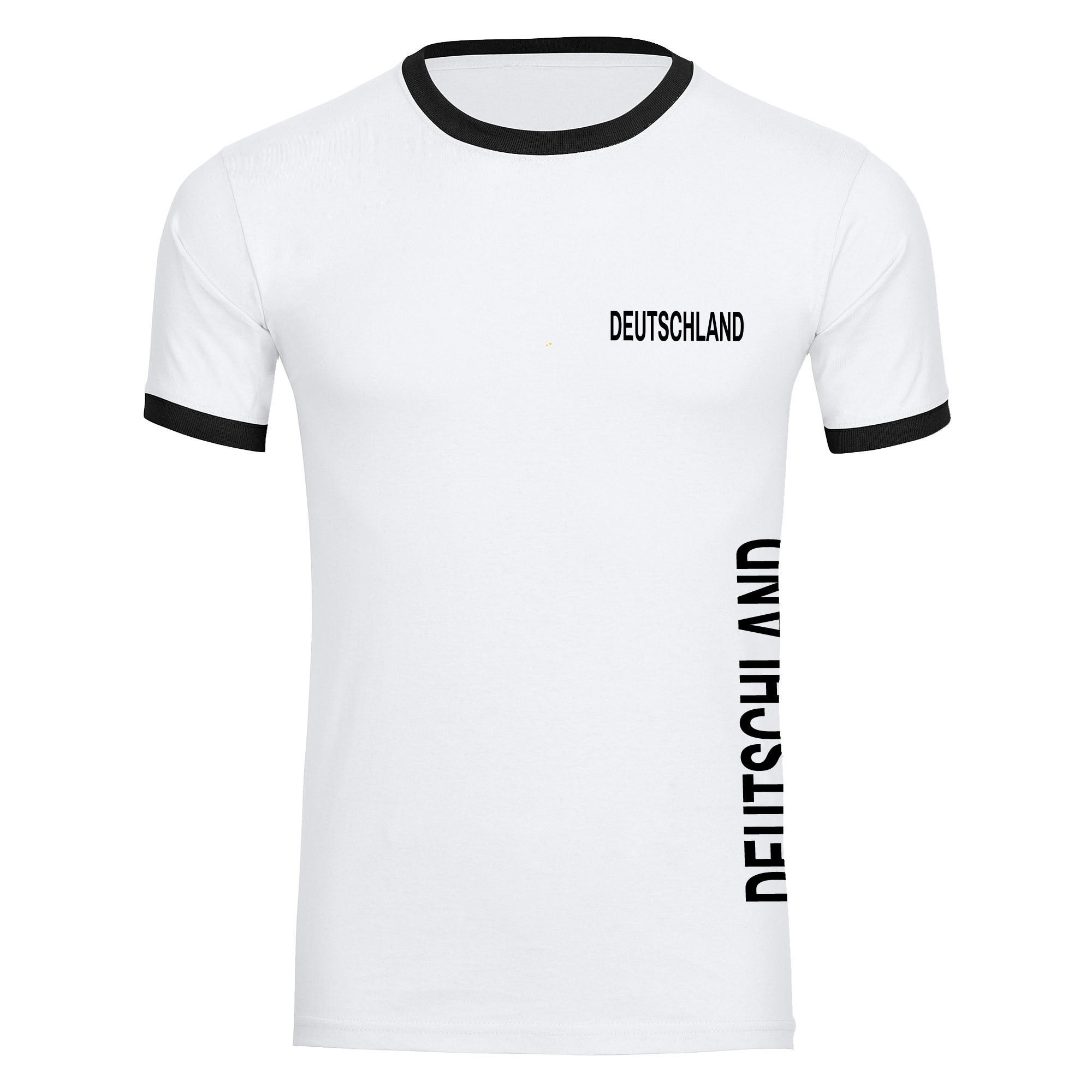 multifanshop Kontrast T-Shirt - Deutschland - Brust & Seite - Druck schwarz - M&auml;nner - Bild 1