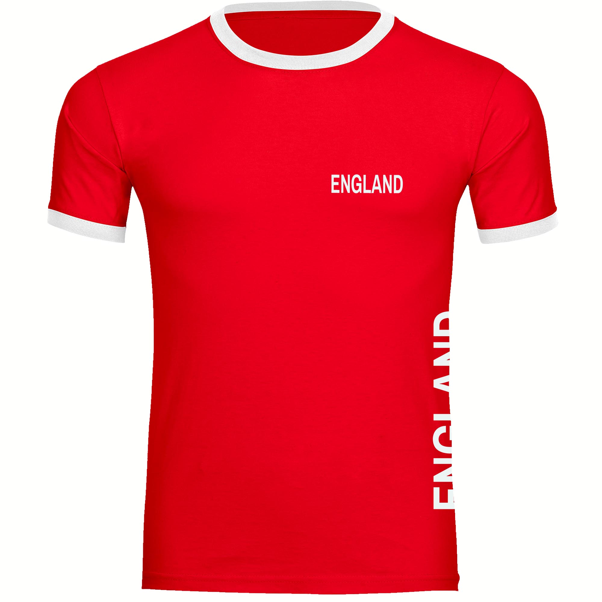 multifanshop Kontrast T-Shirt - England - Brust & Seite - Druck wei&szlig; - M&auml;nner - Bild 1