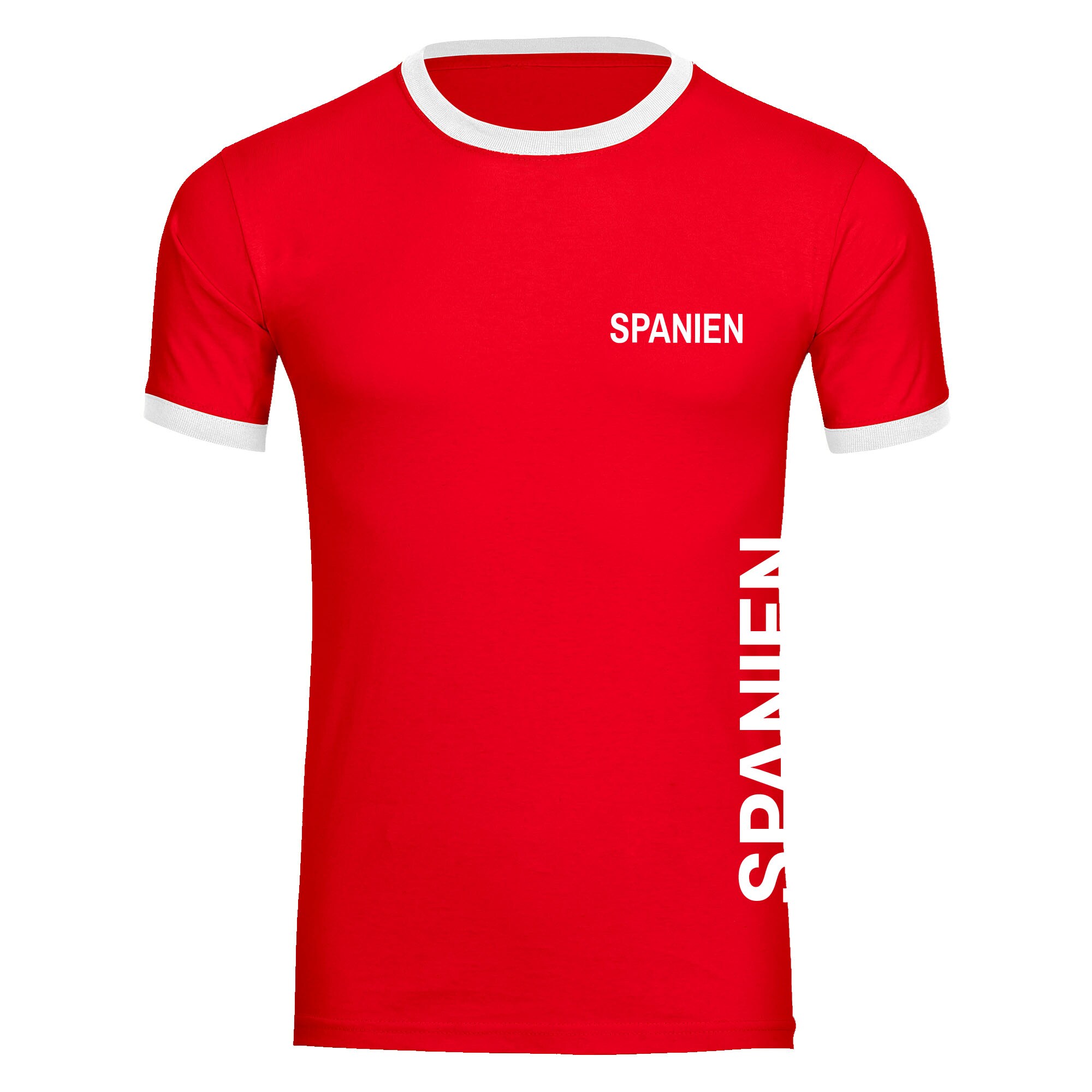 multifanshop Kontrast T-Shirt - Spanien - Brust & Seite - Druck wei&szlig; - M&auml;nner - Bild 1
