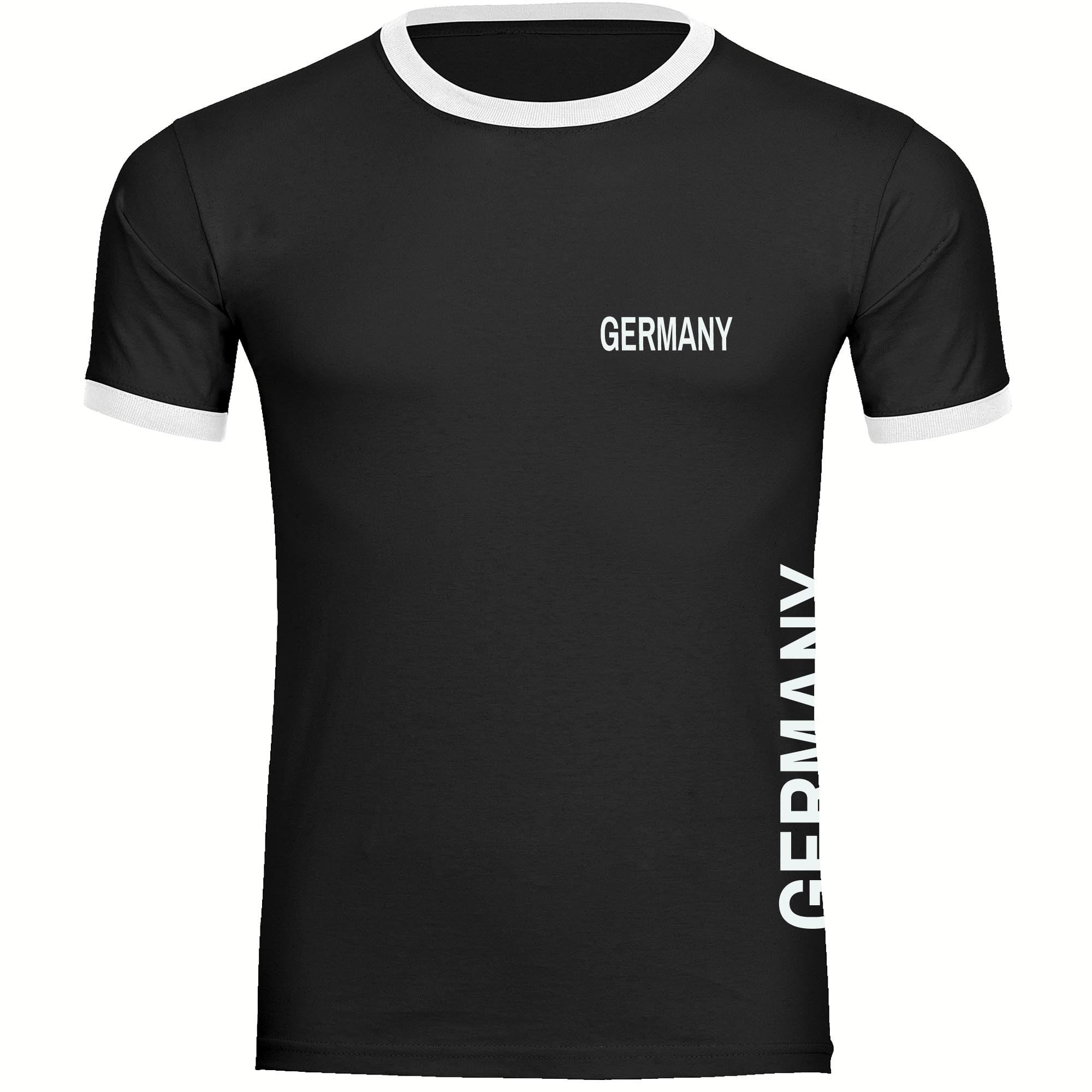 multifanshop Kontrast T-Shirt - Germany - Brust & Seite - Druck wei&szlig; - M&auml;nner - Bild 1