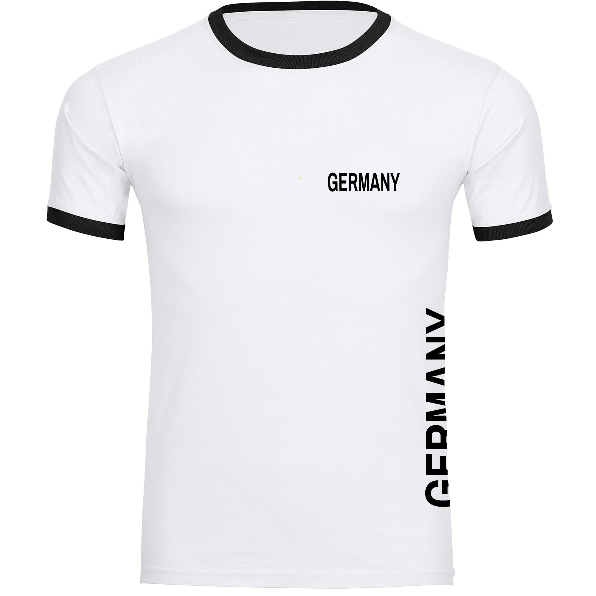 multifanshop Kontrast T-Shirt - Germany - Brust & Seite - Druck schwarz - M&auml;nner - Bild 1