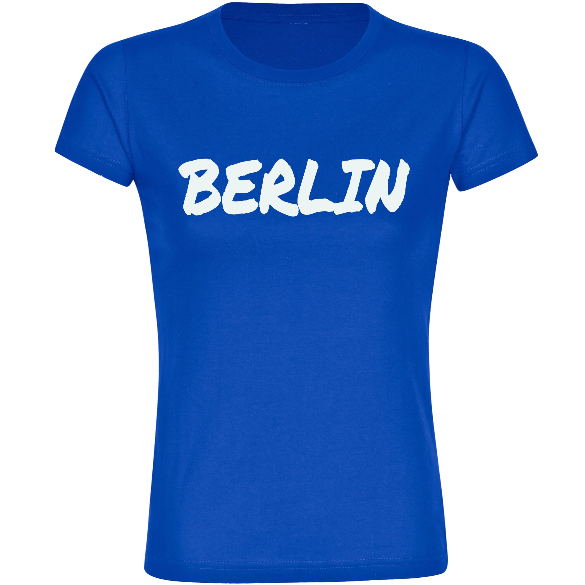 multifanshop Damen T-Shirt - Berlin blau - Textmarker - Druck wei&szlig; - Frauen - Bild 1