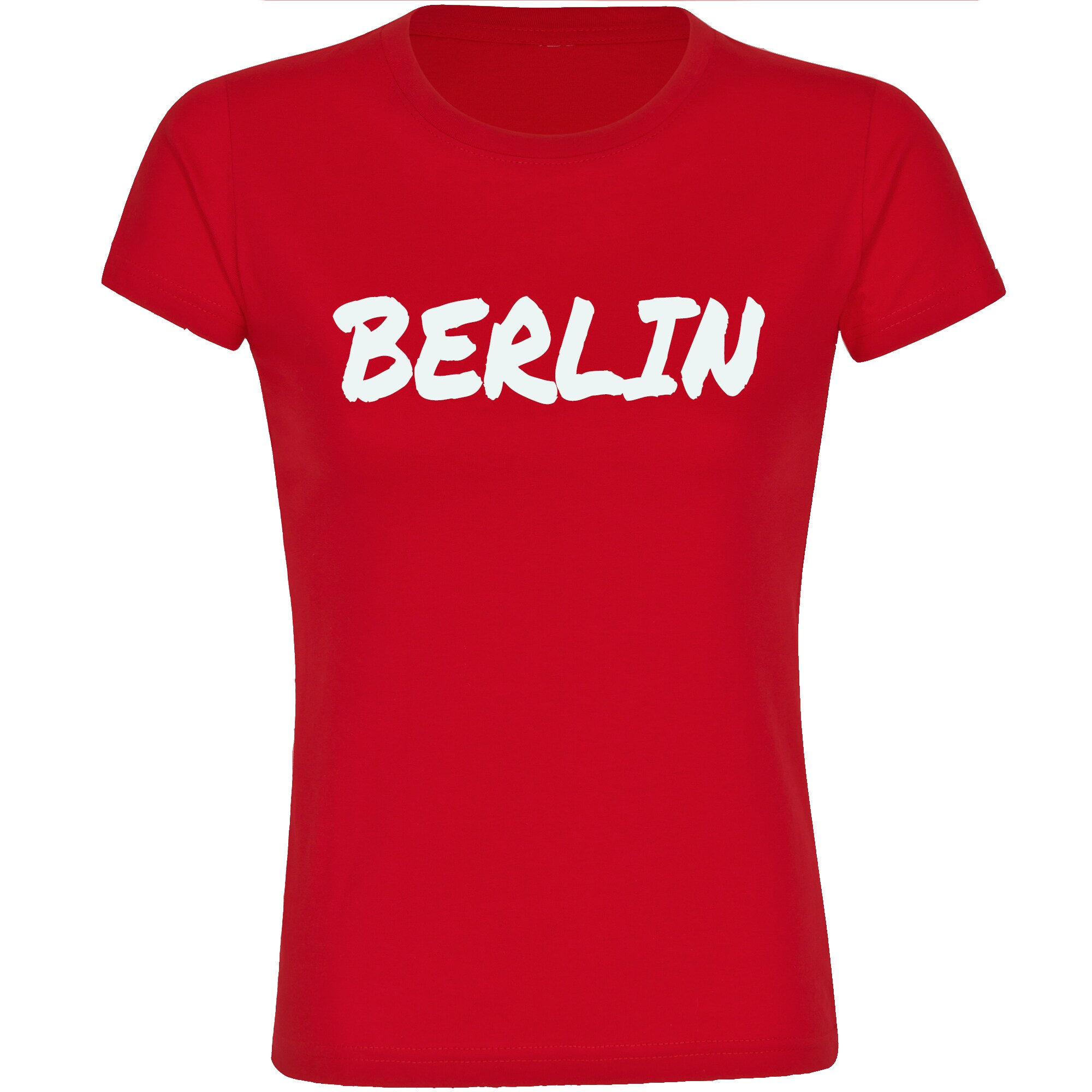 multifanshop Damen T-Shirt - Berlin rot - Textmarker - Druck wei&szlig; - Frauen - Bild 1